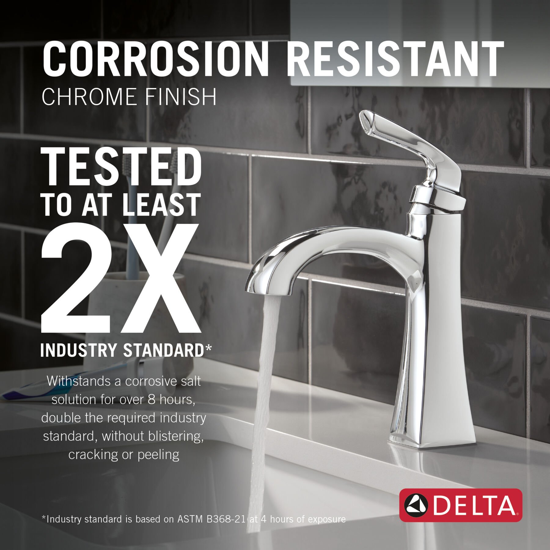 Single Handle Bathroom Faucet in Chrome 15895LF — thumbnail 3