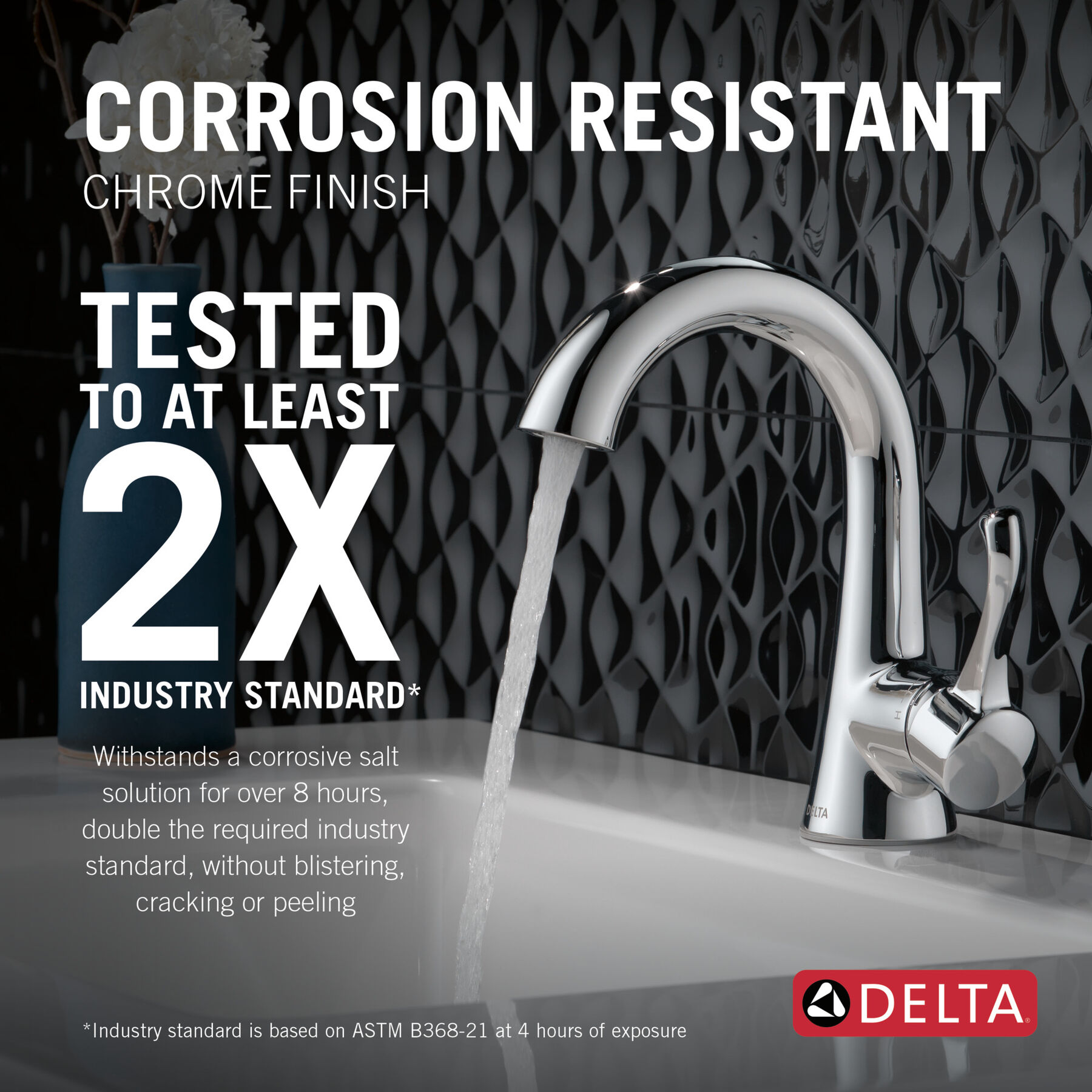 Single Handle Bathroom Faucet in Chrome 15897LF — thumbnail 3