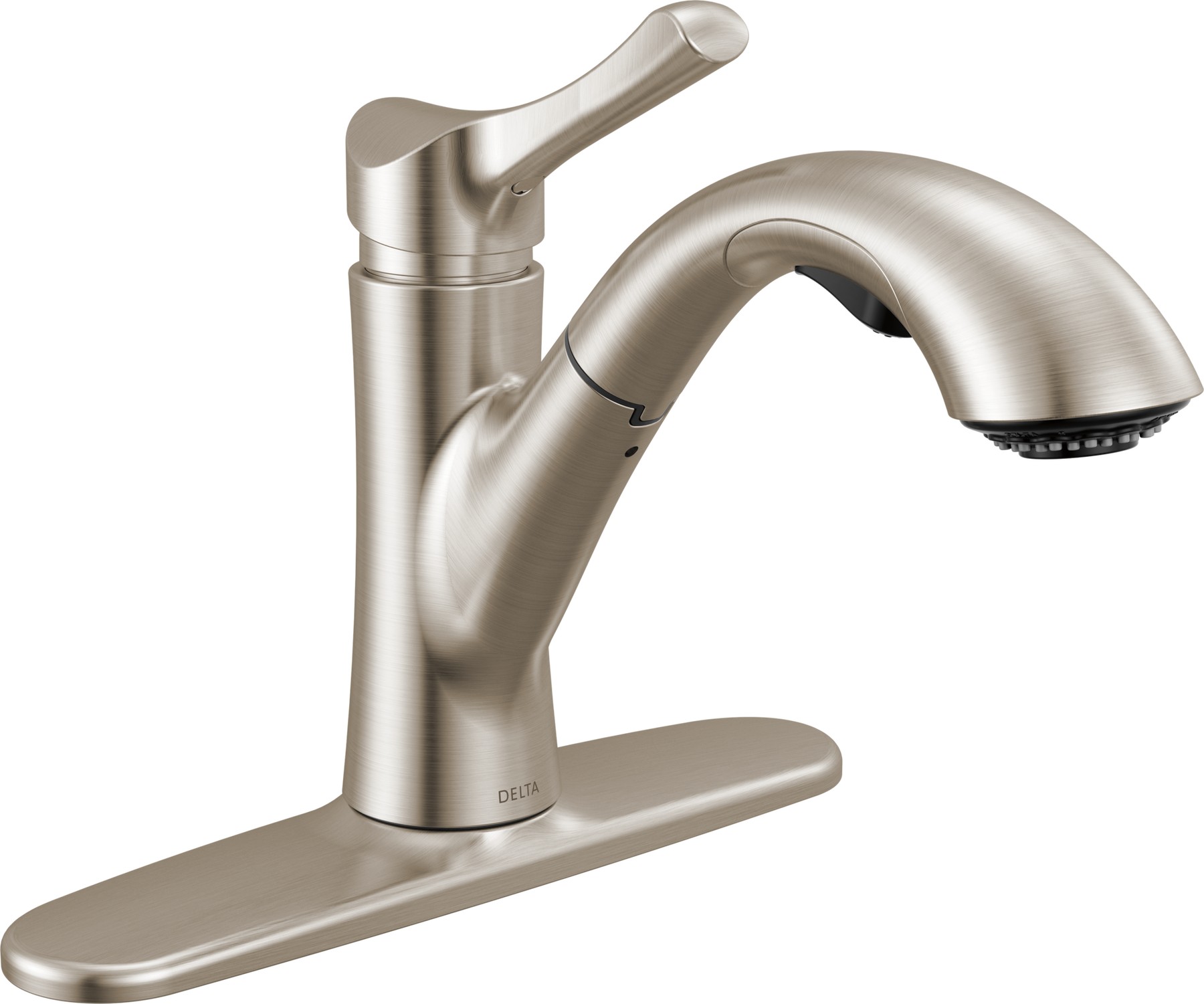 Single Handle Pull-Out Kitchen Faucet in Stainless — thumbnail 2