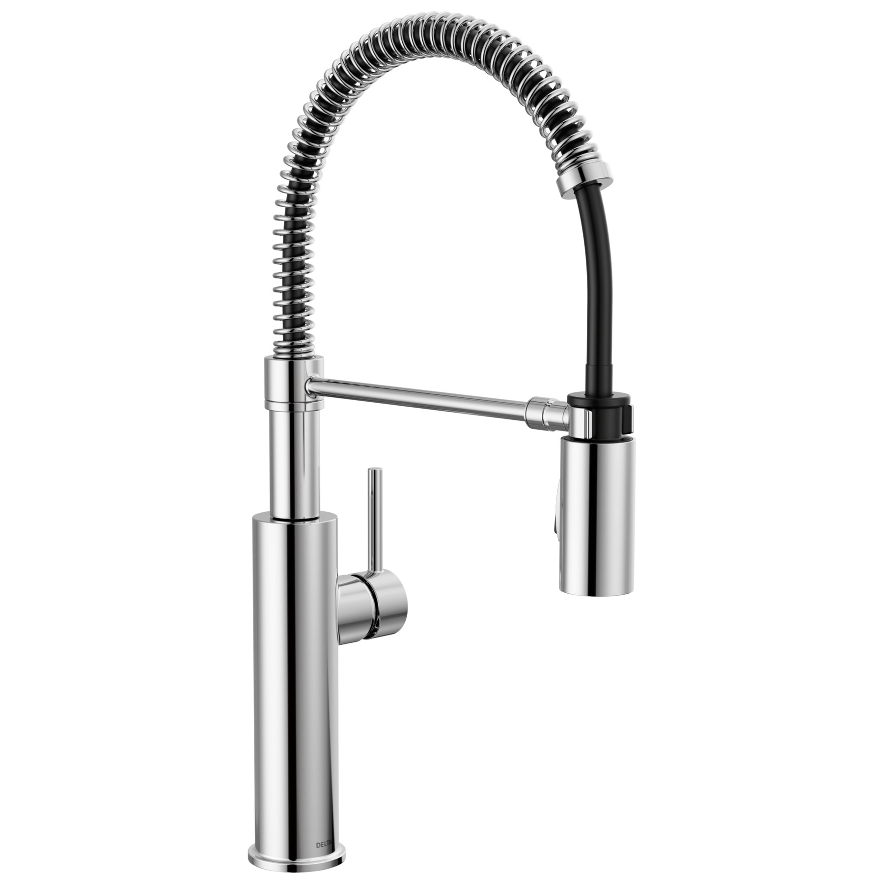 Single-Handle Pull-Down Spring Kitchen Faucet in Chrome — image 1