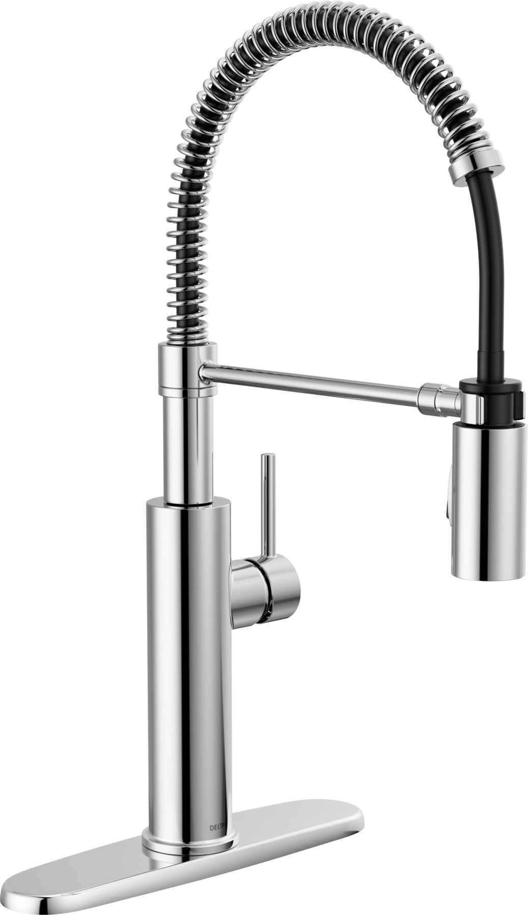 Single-Handle Pull-Down Spring Kitchen Faucet in Chrome — thumbnail 2