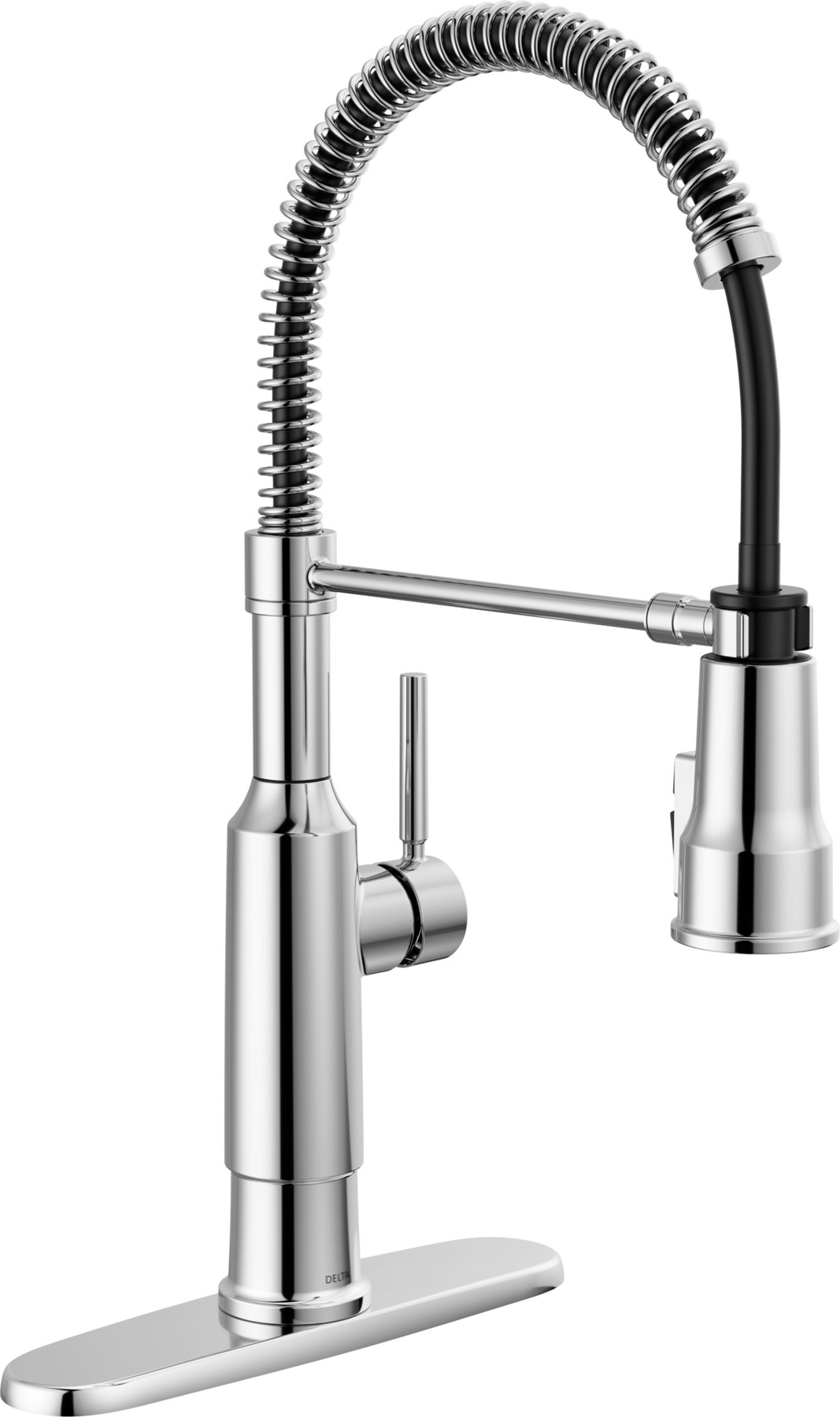Single-Handle Pull-Down Spring Kitchen Faucet in Chrome — thumbnail 2