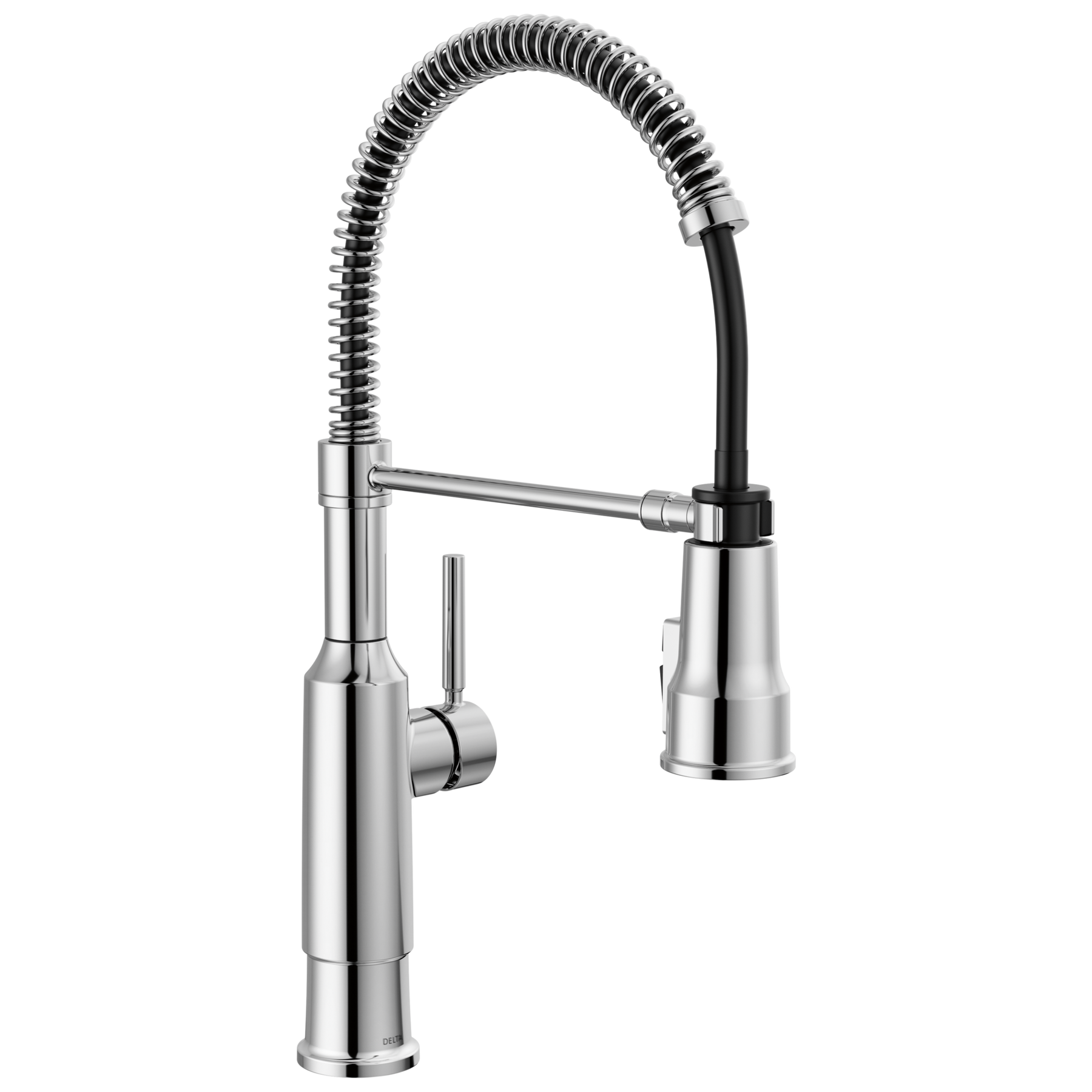 Single-Handle Pull-Down Spring Kitchen Faucet in Chrome — image 1