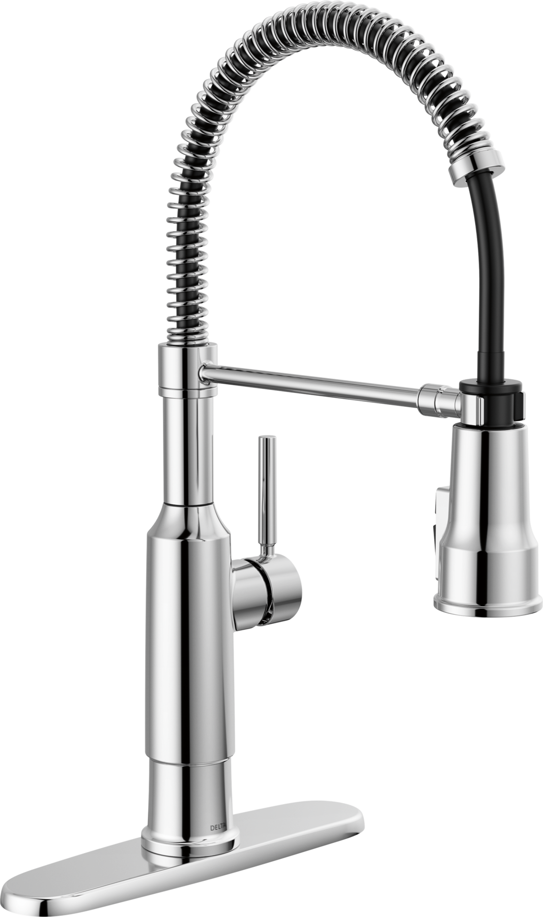 Single-Handle Pull-Down Spring Kitchen Faucet in Chrome — thumbnail 2