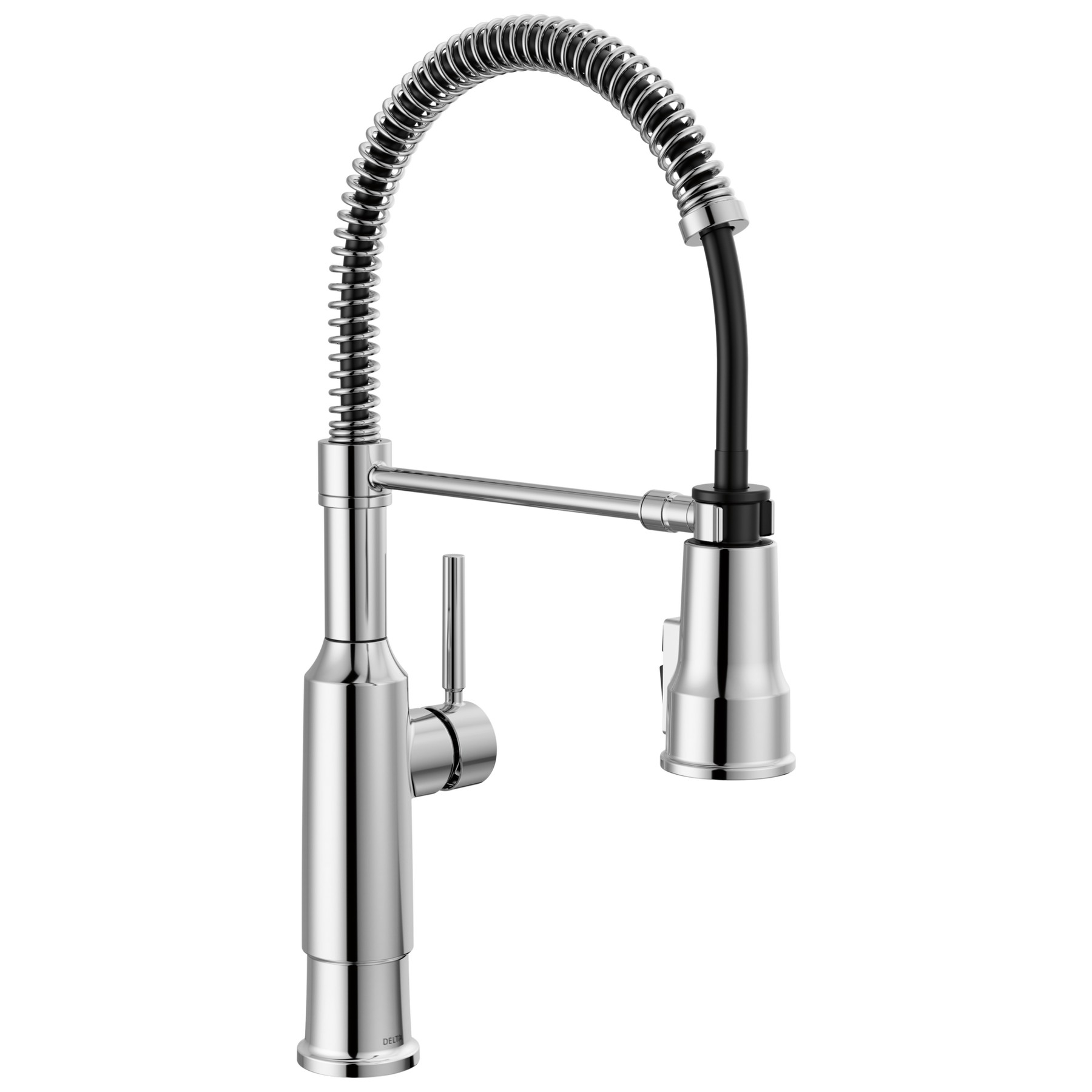 Single-Handle Pull-Down Spring Kitchen Faucet in Chrome