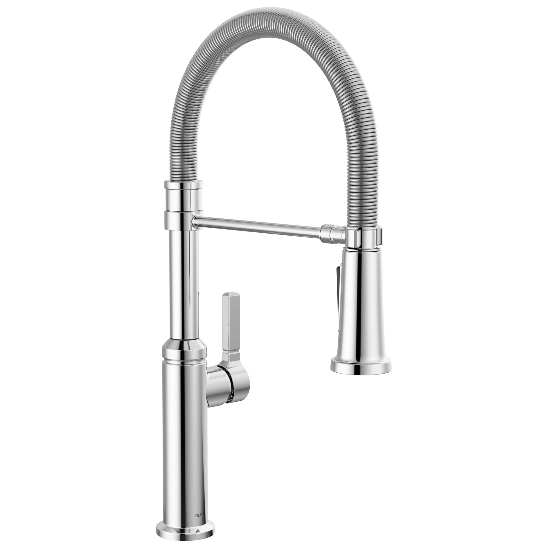 Single Handle Pull-Down Kitchen Faucet With Spring Spout in Chrome