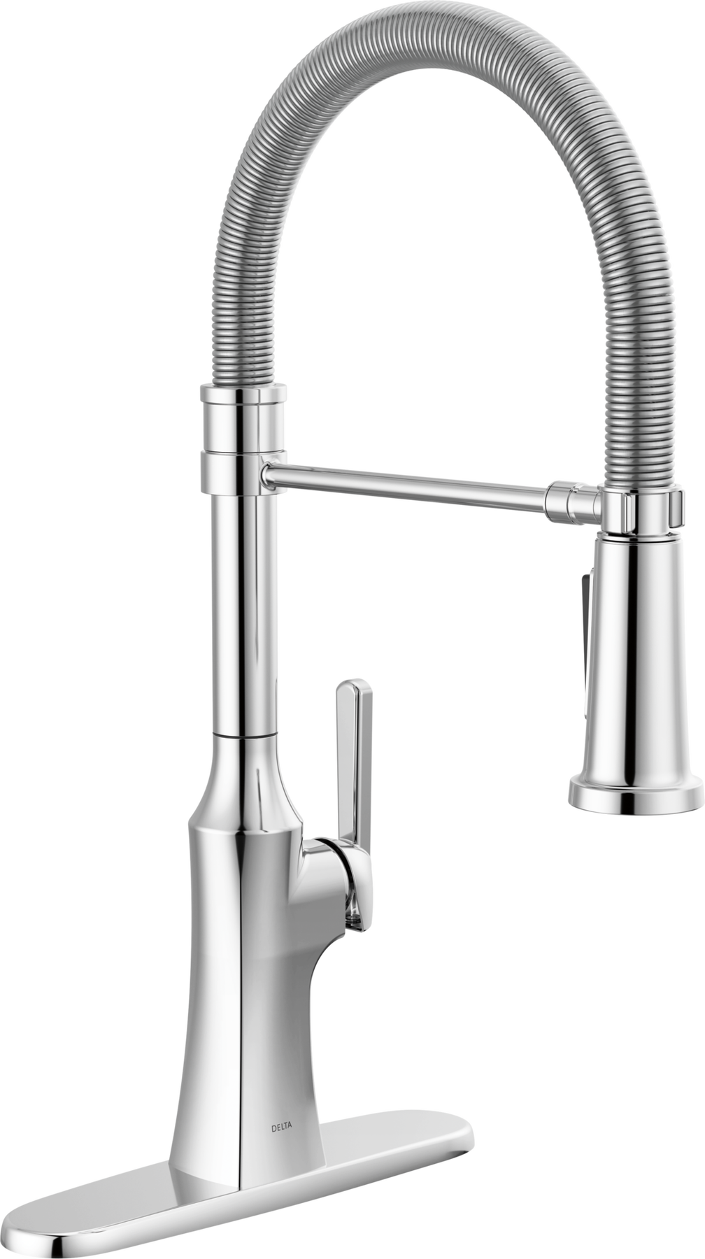 Single Handle Pull-Down Kitchen Faucet With Spring Spout in Chrome — thumbnail 2