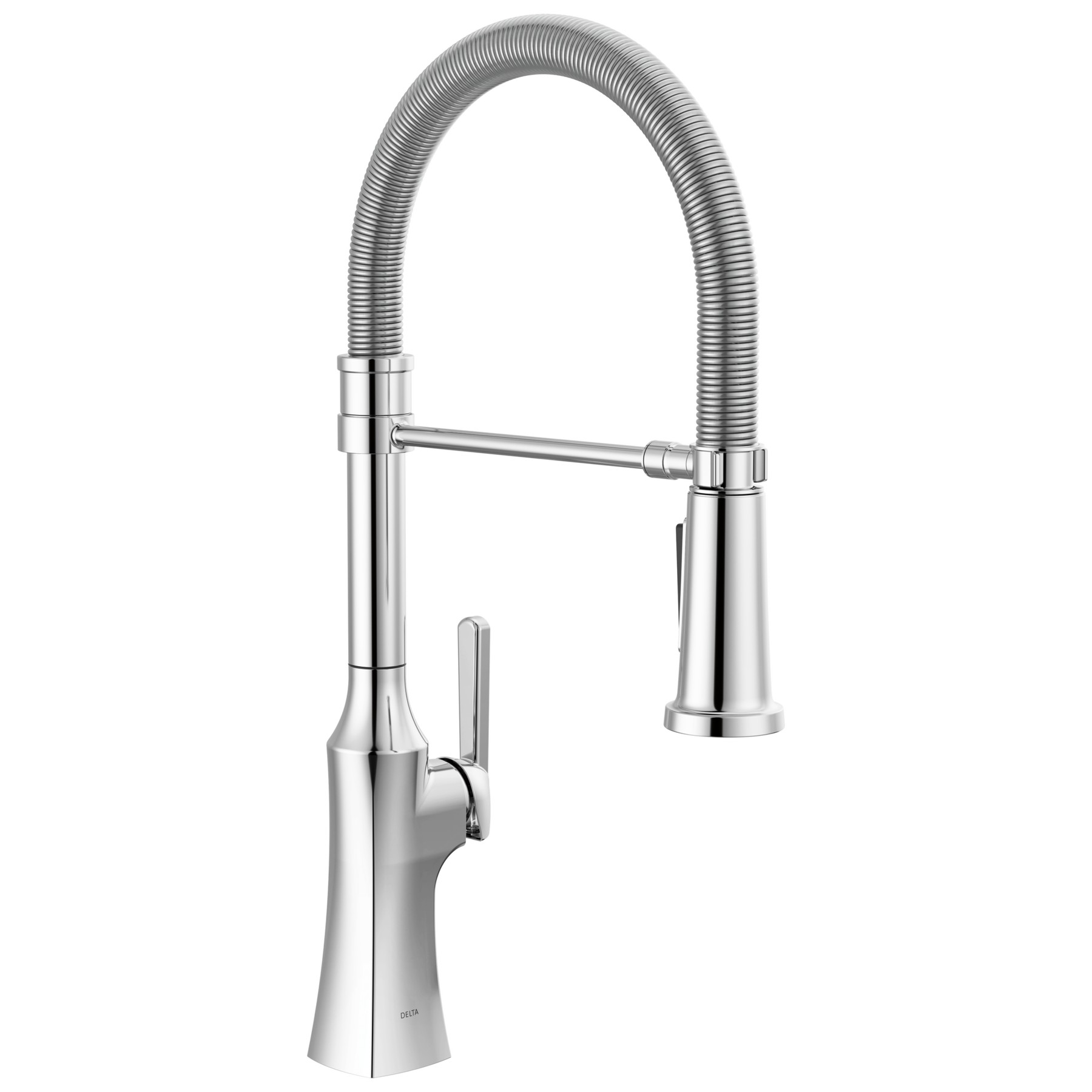 Single Handle Pull-Down Kitchen Faucet With Spring Spout in Chrome — image 1
