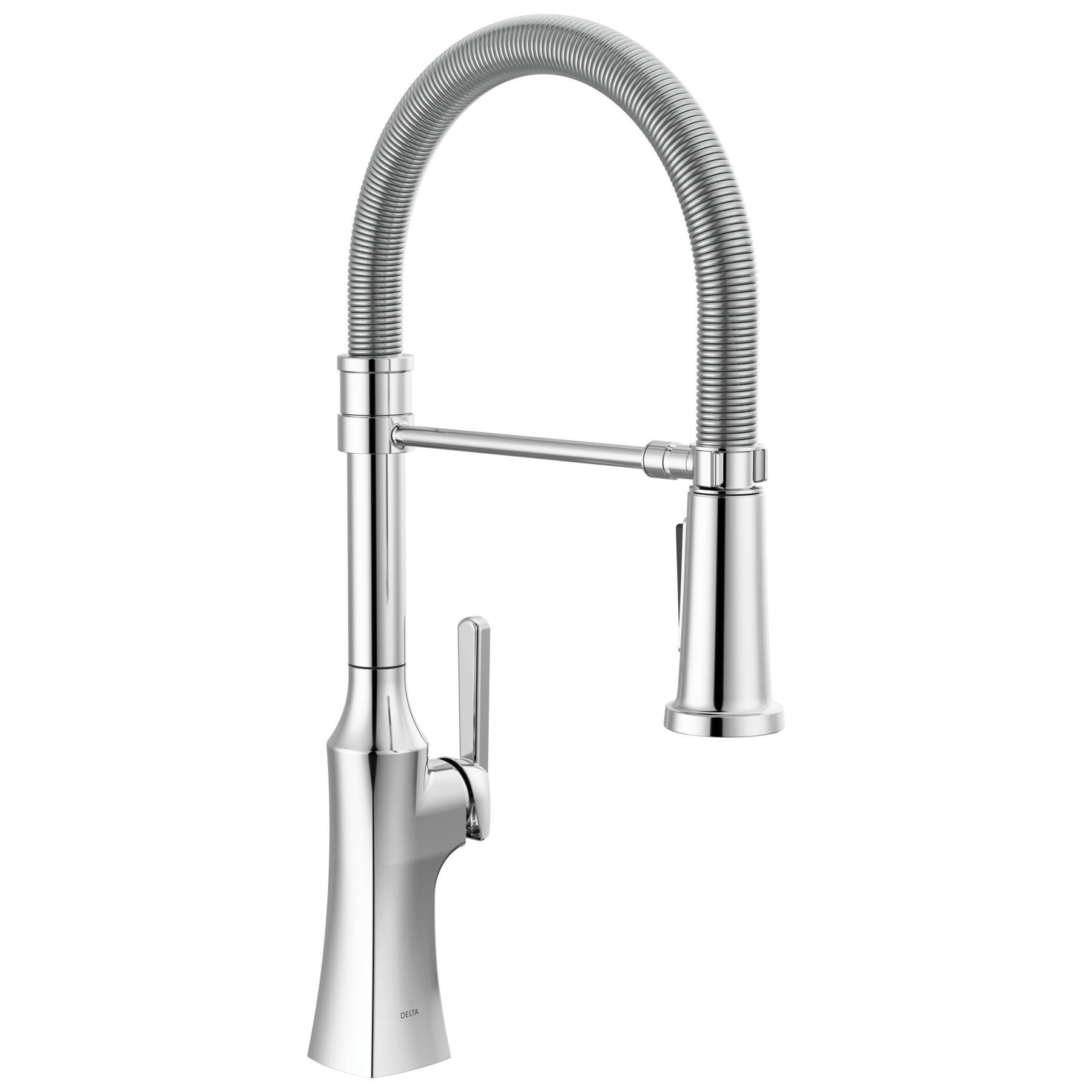 Single Handle Pull-Down Kitchen Faucet With Spring Spout in Chrome — image 1