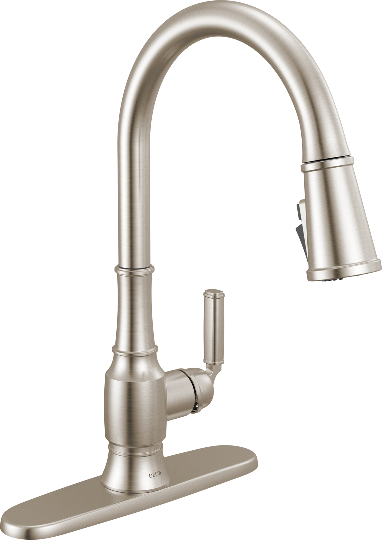 Single Handle Pull-Down Kitchen Faucet in Stainless — image 1