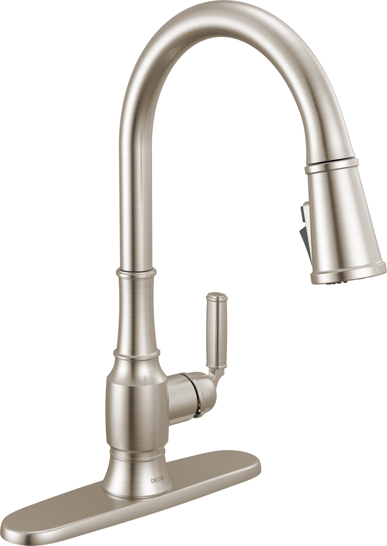 Single Handle Pull-Down Kitchen Faucet in Stainless — thumbnail 2