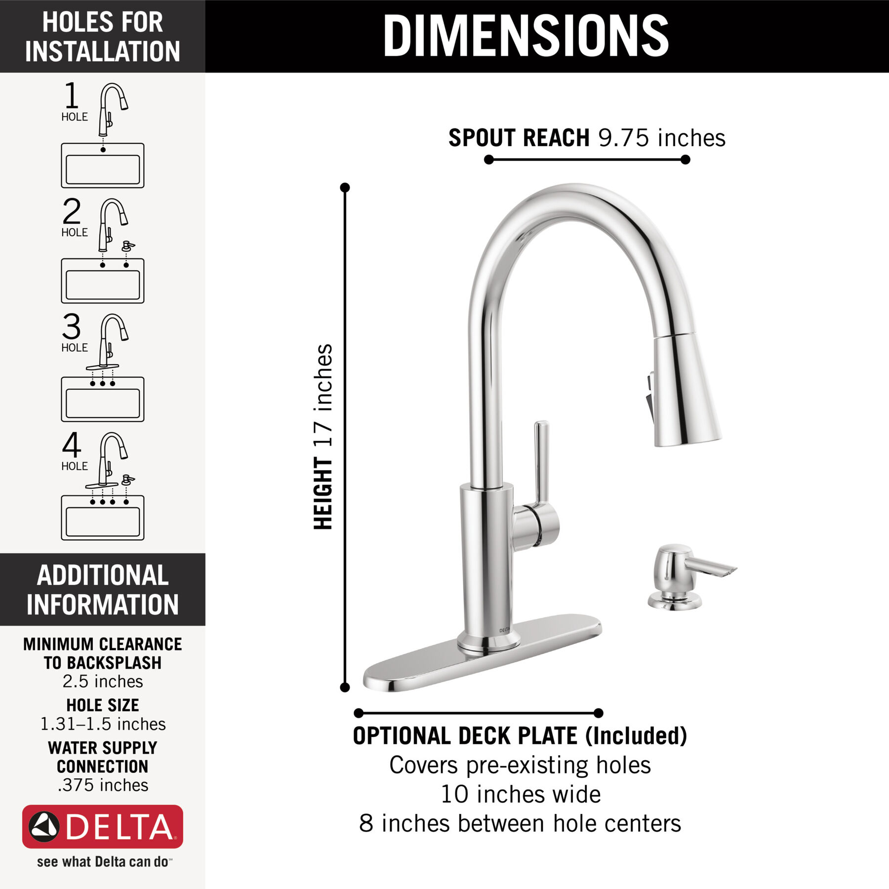 Single Handle Pull-Down Kitchen Faucet with Soap Dispenser and ShieldSpray Technology in Chrome — thumbnail 3