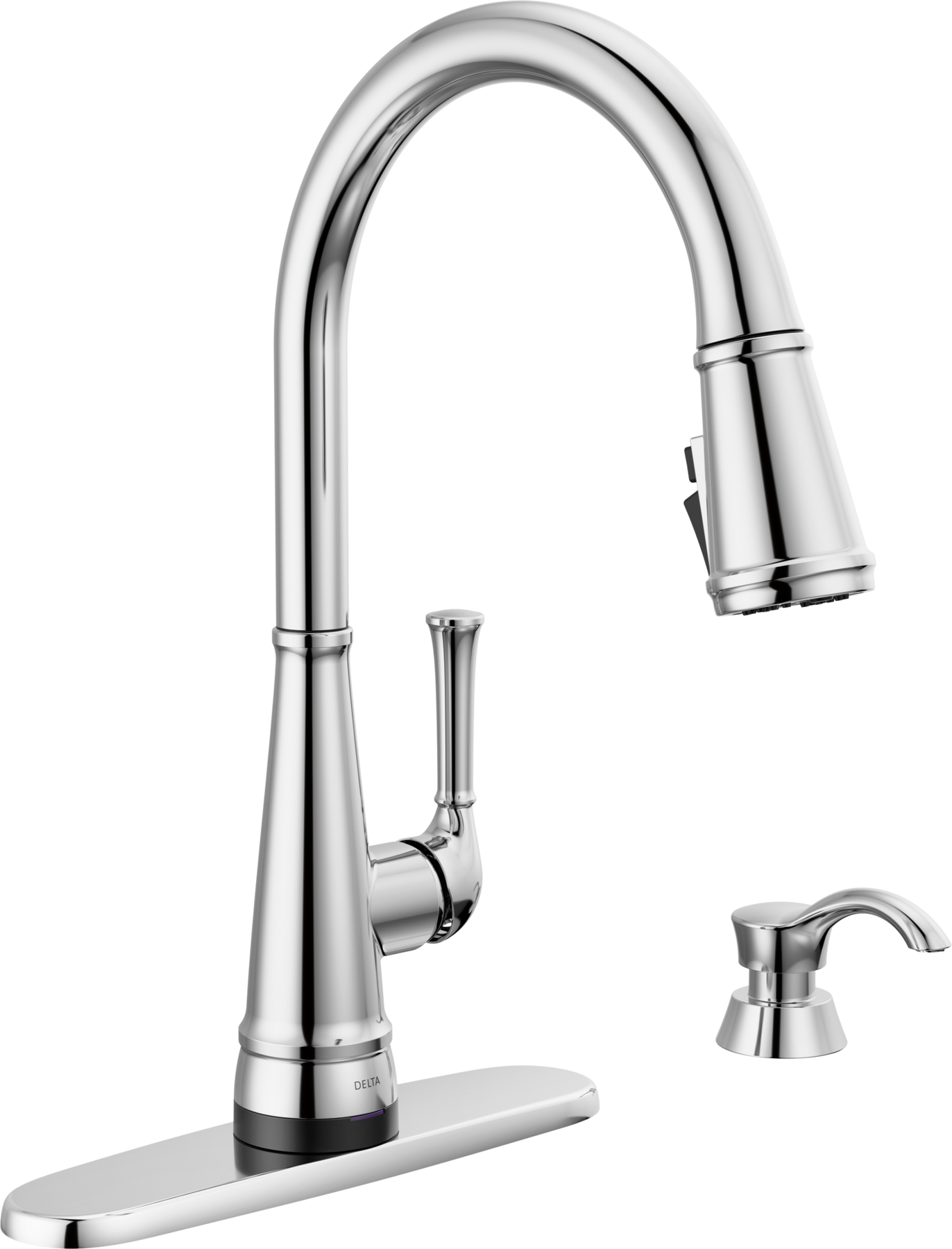 Single Handle Pull-Down Kitchen Faucet with Touch2O® Technology and ShieldSpray® Technologies in Chrome — image 1