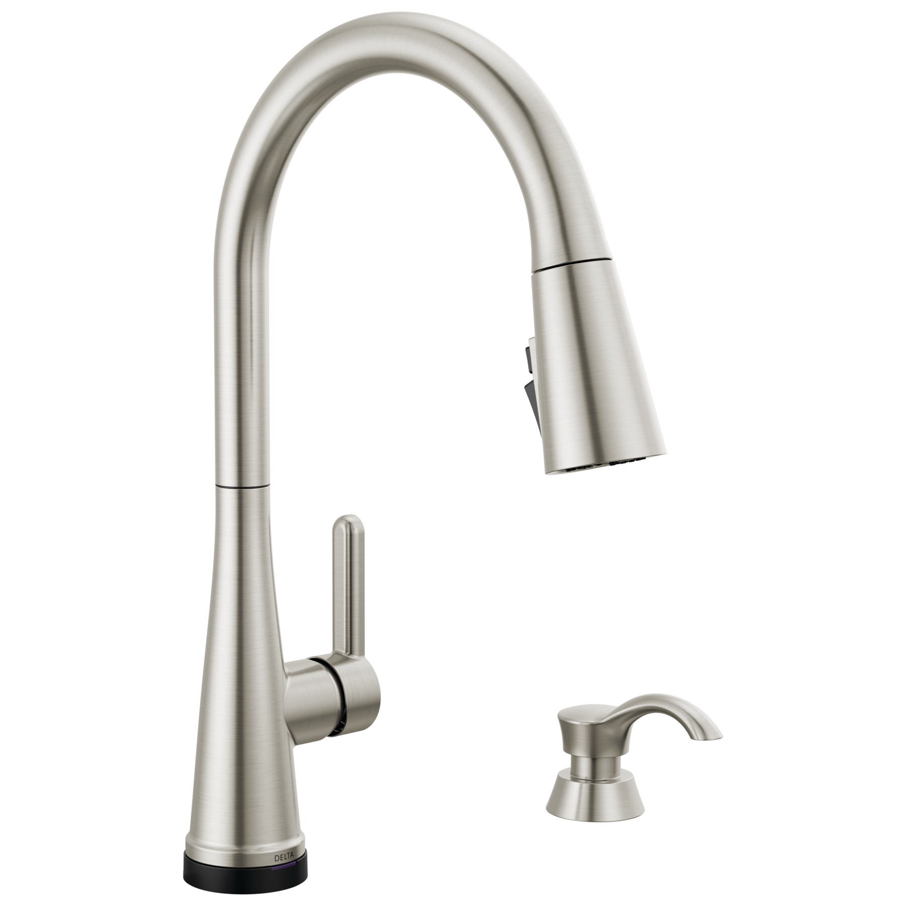 Single Handle Pull-Down Kitchen Faucet with Soap Dispenser and Touch2O® Technology Technology in Spotshield Stainless