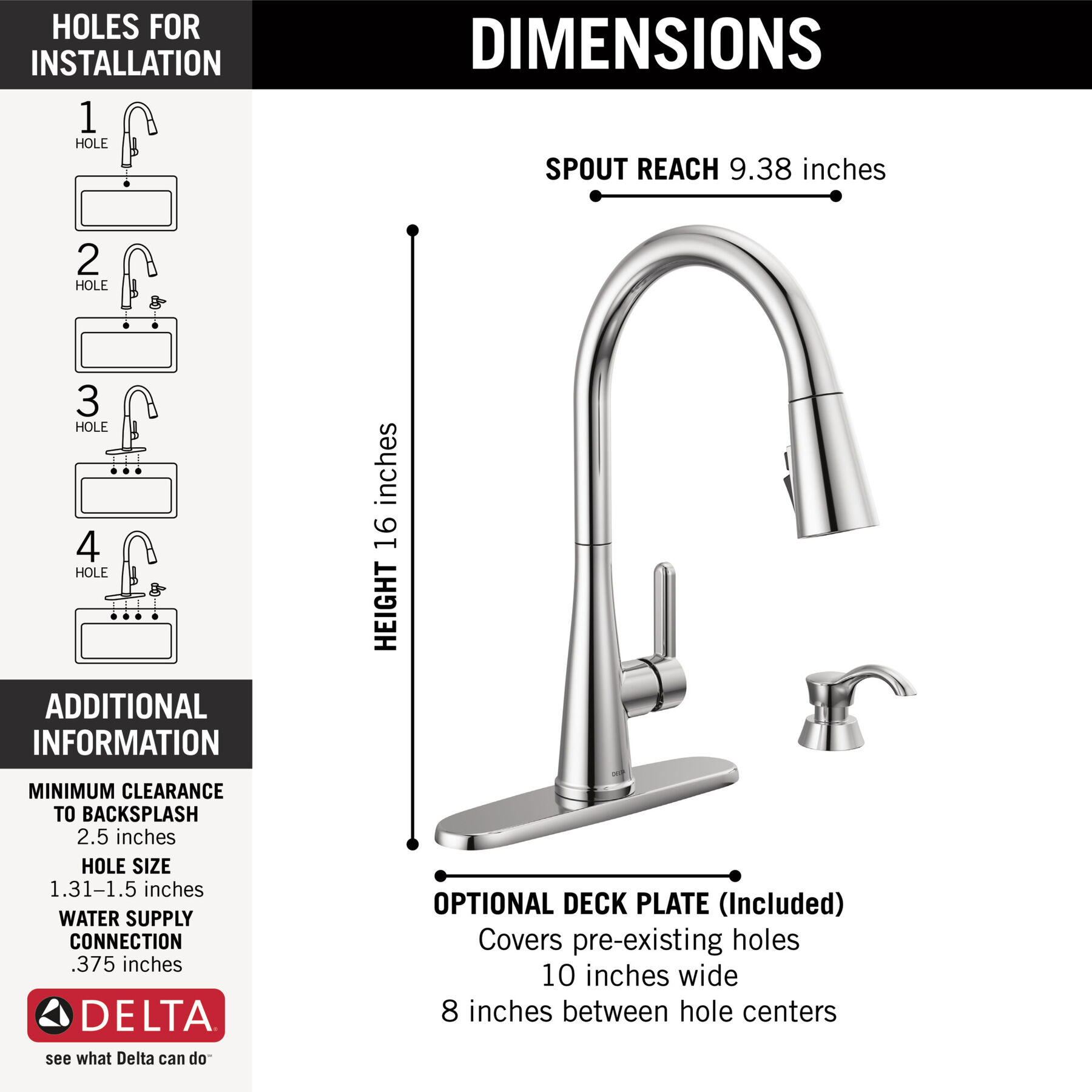 Single Handle Pull-Down Kitchen Faucet with Soap Dispenser and ShieldSpray® Technology in Chrome — thumbnail 3