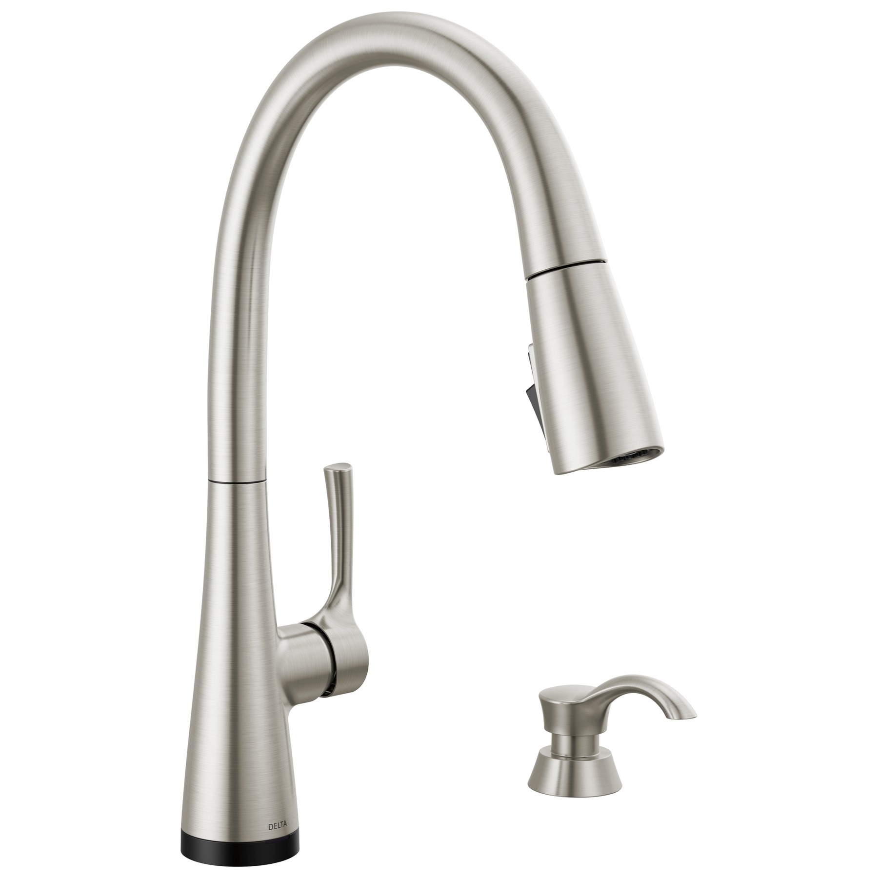 Single Handle Pull-Down Kitchen Faucet with Soap Dispenser and Touch2O® Technology in Spotshield Stainless