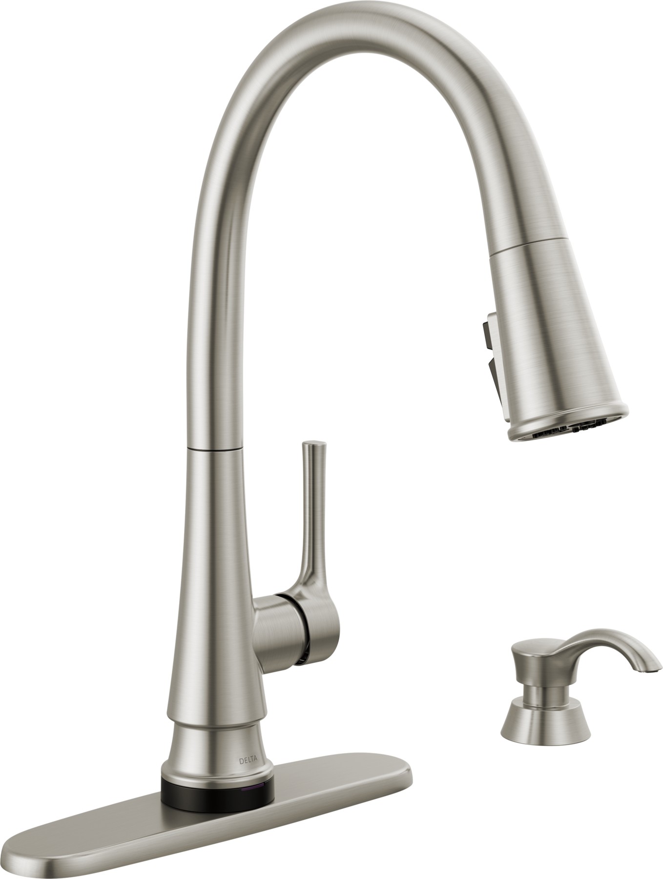 Single Handle Pull-Down Touch2O® Technology Kitchen Faucet with Touchless Technology and Soap Dispenser in Spotshield Stainless — thumbnail 2