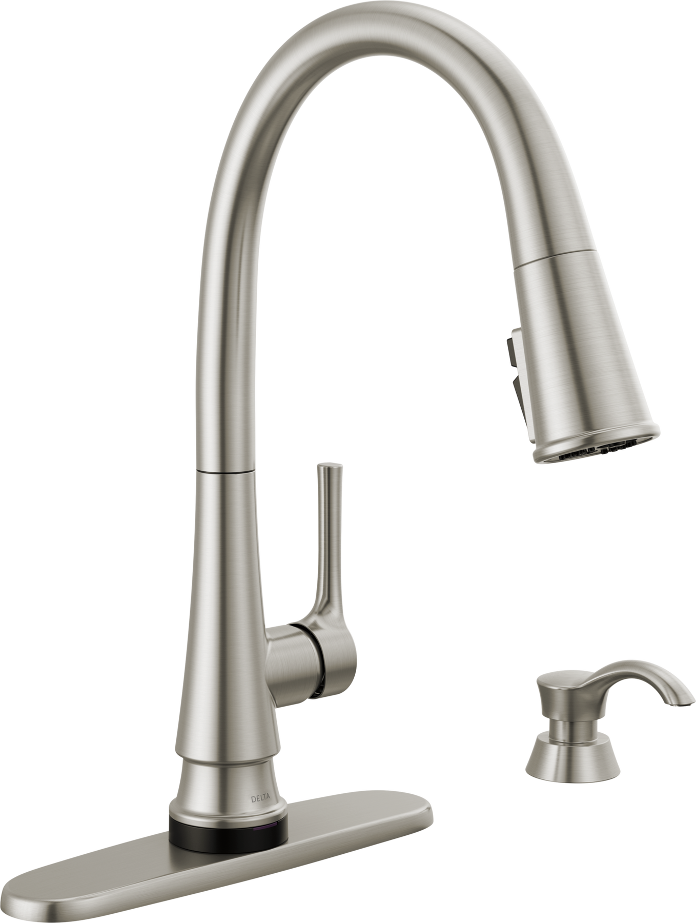 Single Handle Pull-Down Touch2O® Technology Kitchen Faucet with Touchless Technology and Soap Dispenser in Spotshield Stainless — thumbnail 2