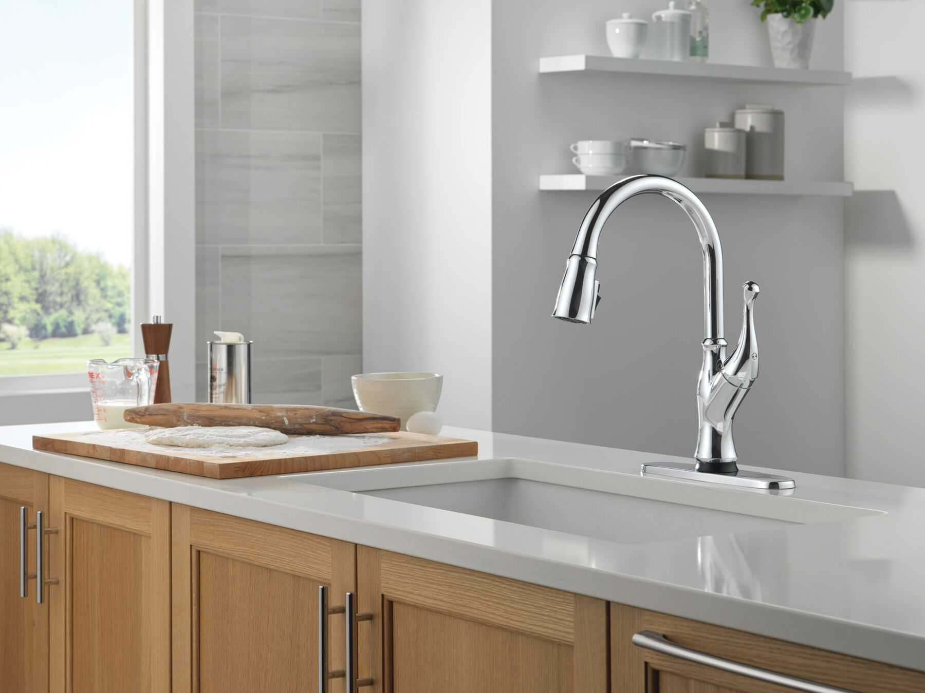 Touch2O® Technology Kitchen Faucet with Touchless Technology in Chrome — thumbnail 3