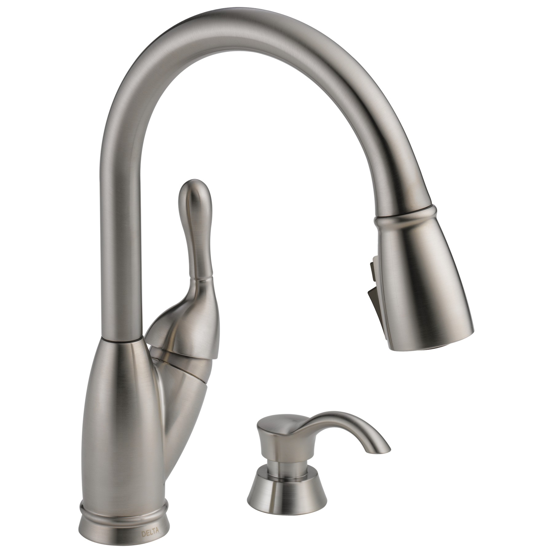 Single Handle Pull-Down Kitchen Faucet in Stainless