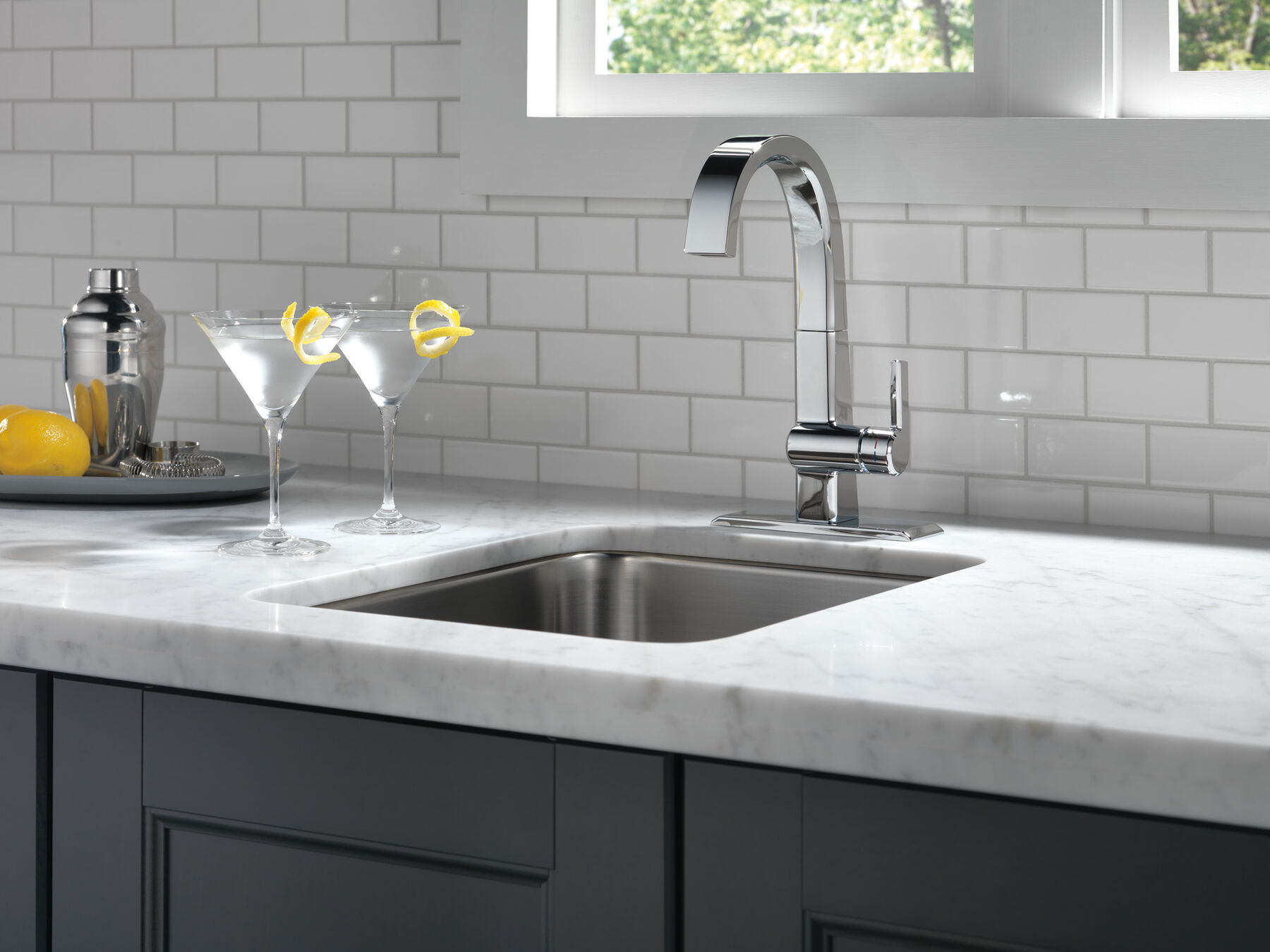 Single Handle Bar Faucet in Chrome 1993LF — image 1