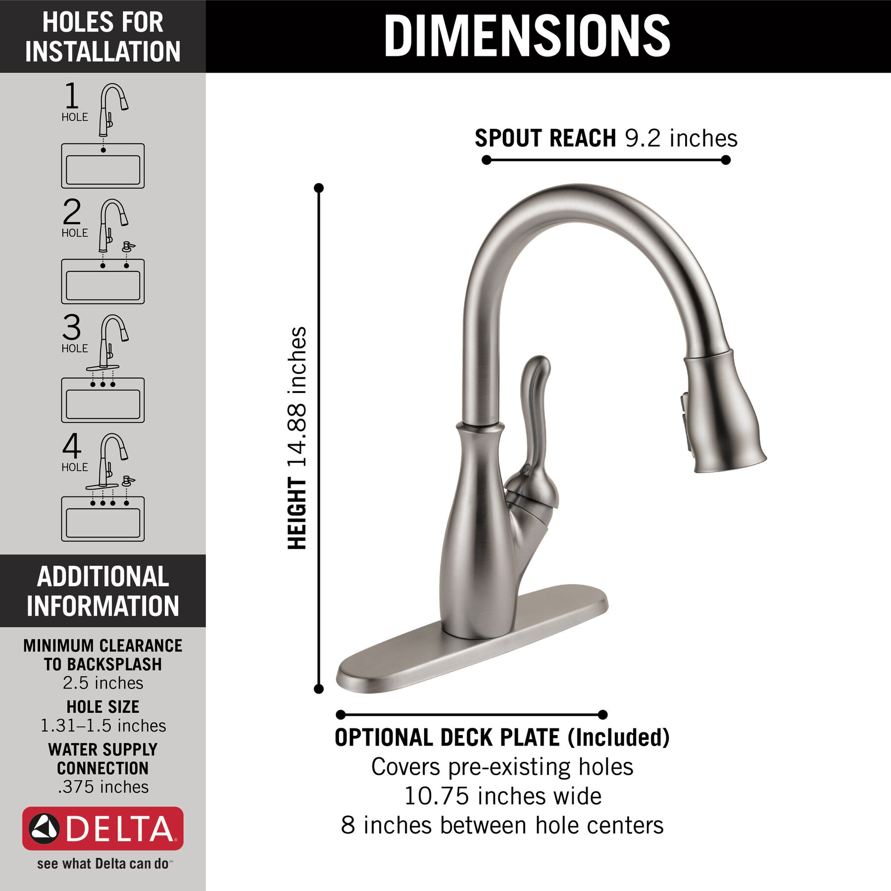 Single Handle Pull-Down Kitchen Faucet with ShieldSpray Technology in Stainless — thumbnail 3