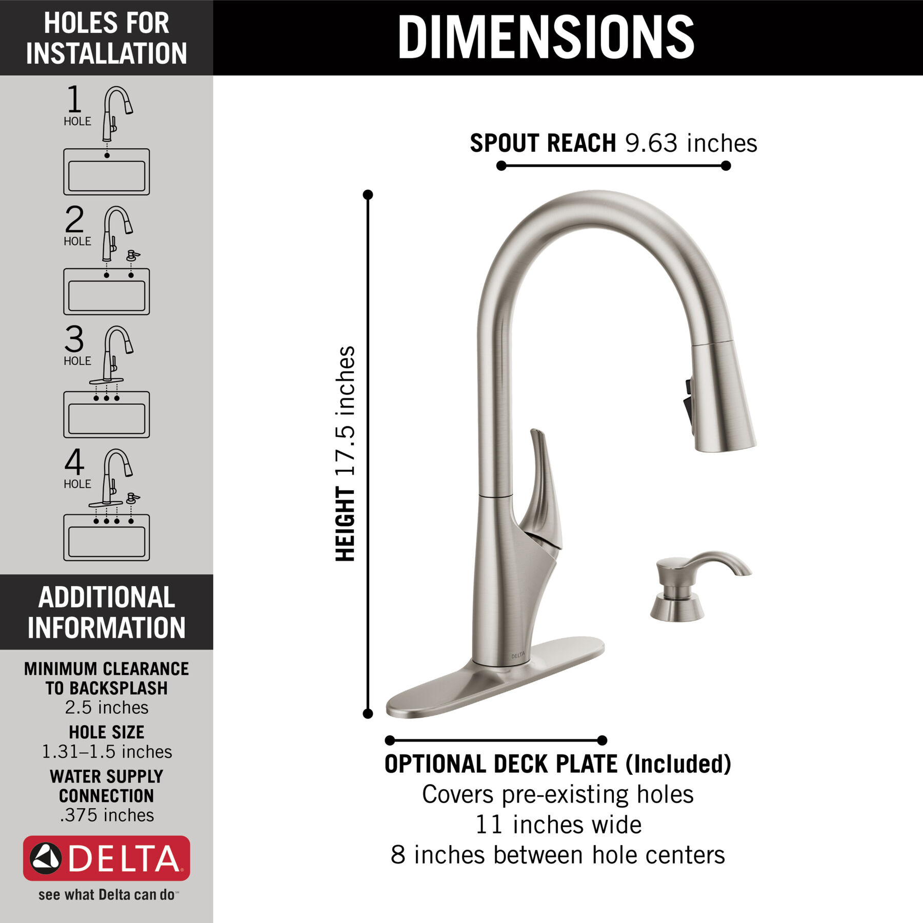 Single Handle Pull-Down Kitchen Faucet in Spotshield Stainless — thumbnail 3