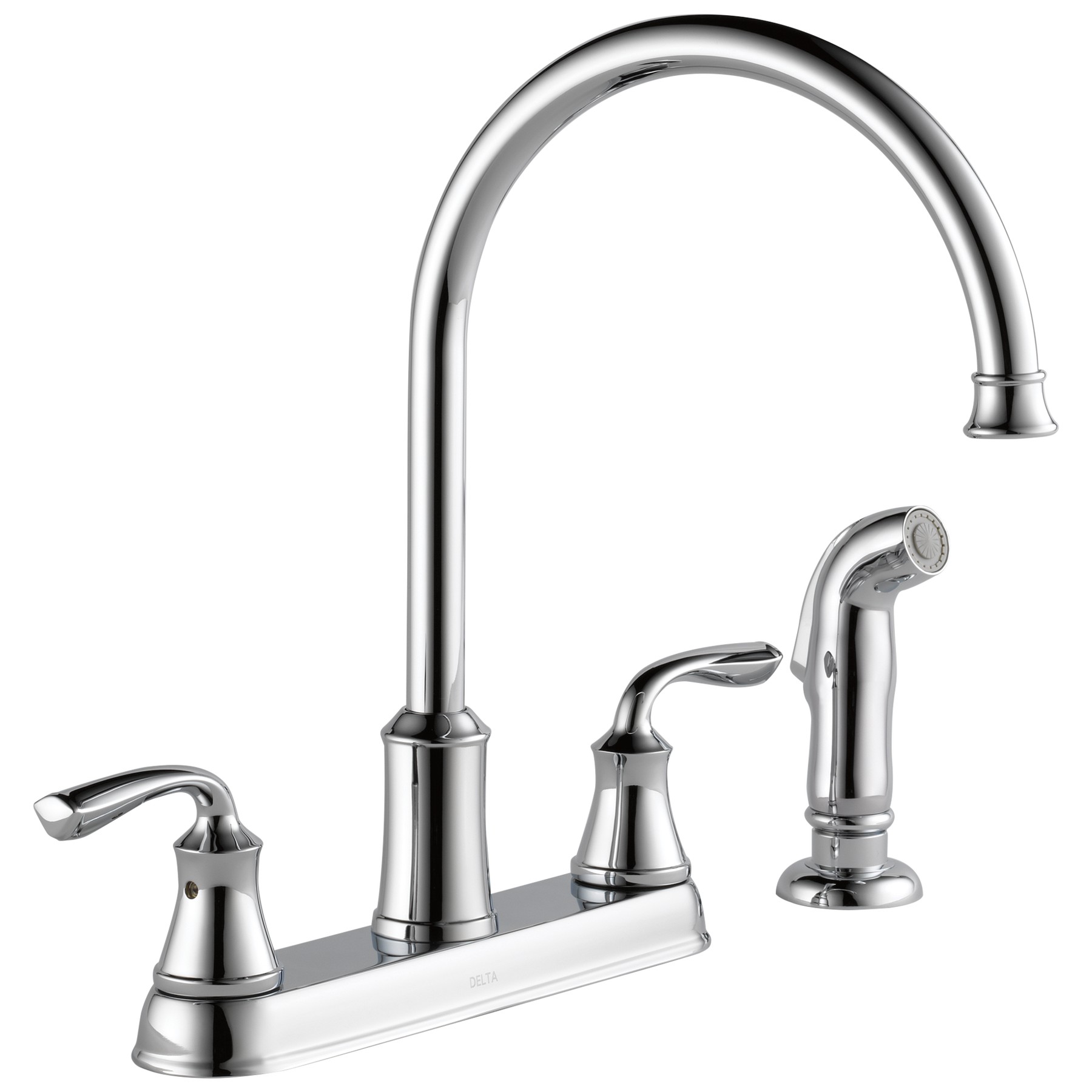 Two Handle Kitchen Faucet with Spray in Chrome 21716LF
