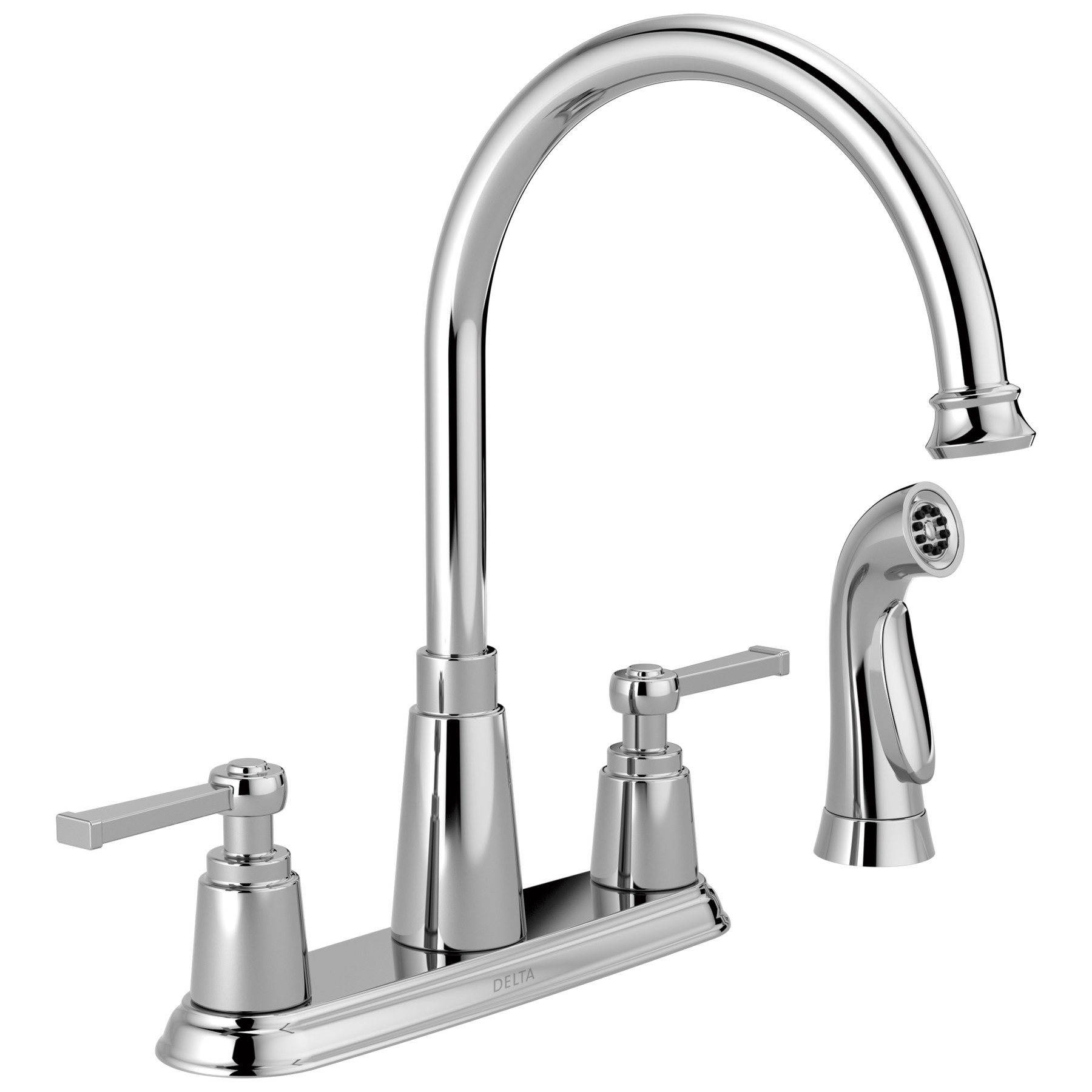 Two Handle Kitchen Faucet with Spray in Chrome 21742LF