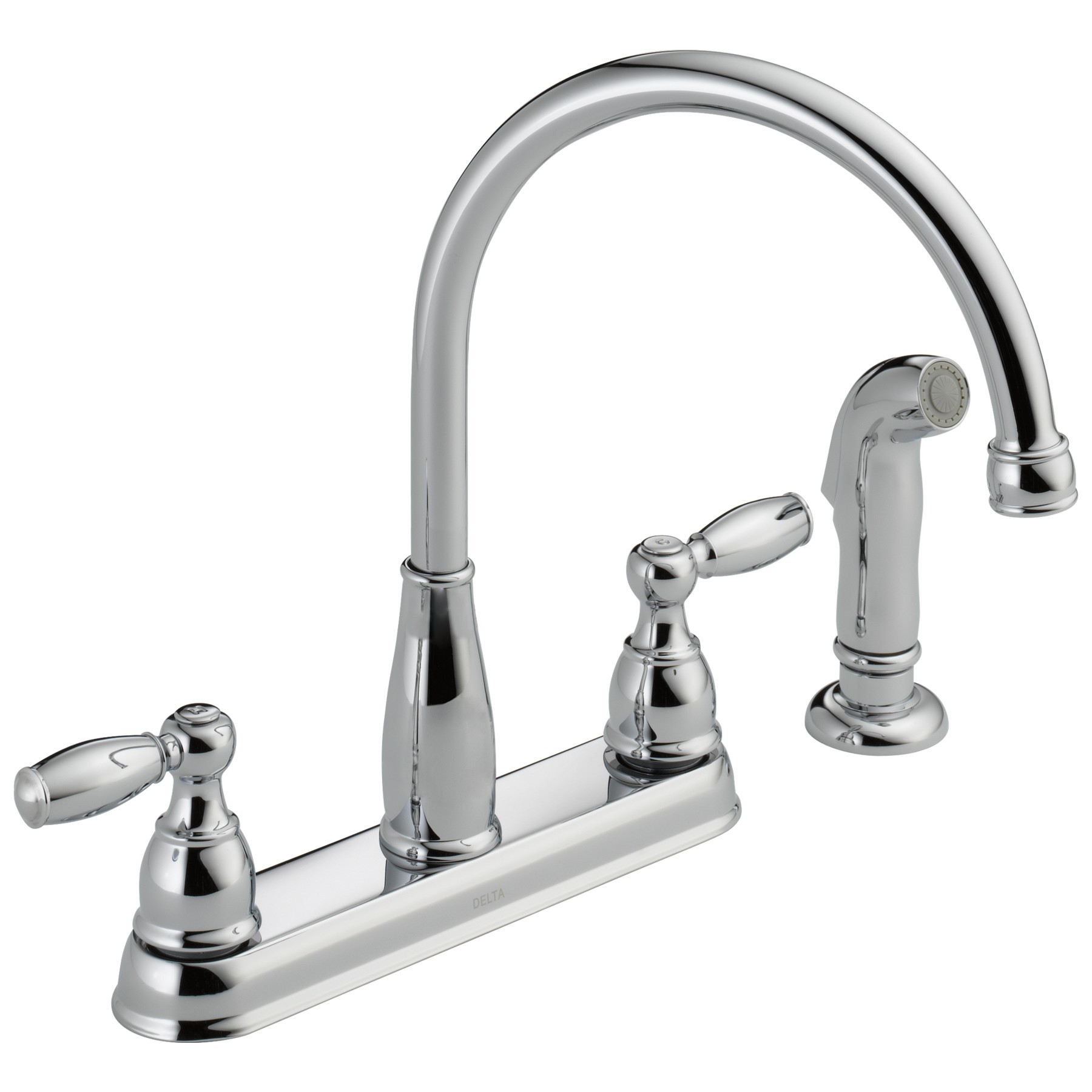 Two Handle Kitchen Faucet with Spray in Chrome 21988LF