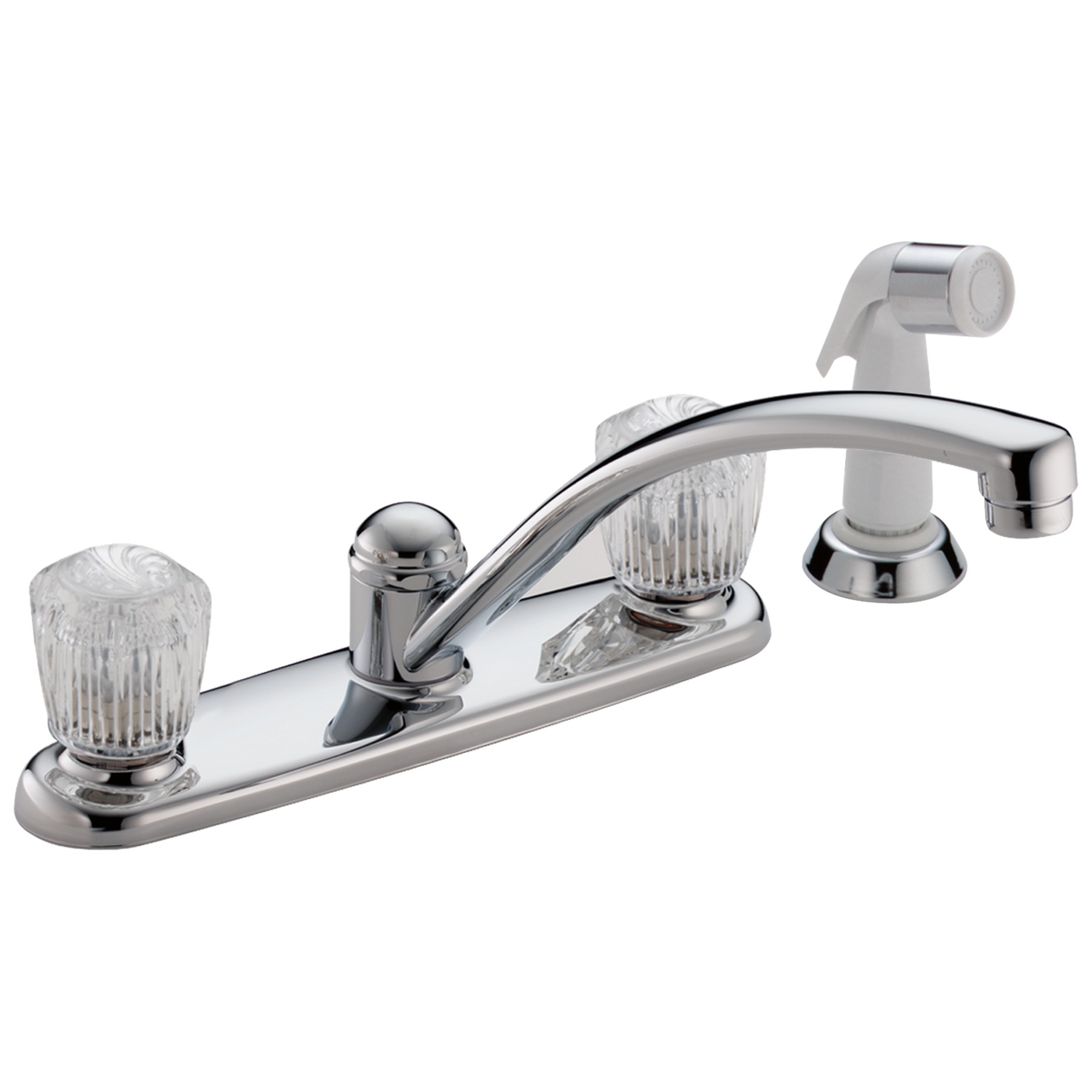 Two Handle Kitchen Faucet with Spray in Chrome 2402LF