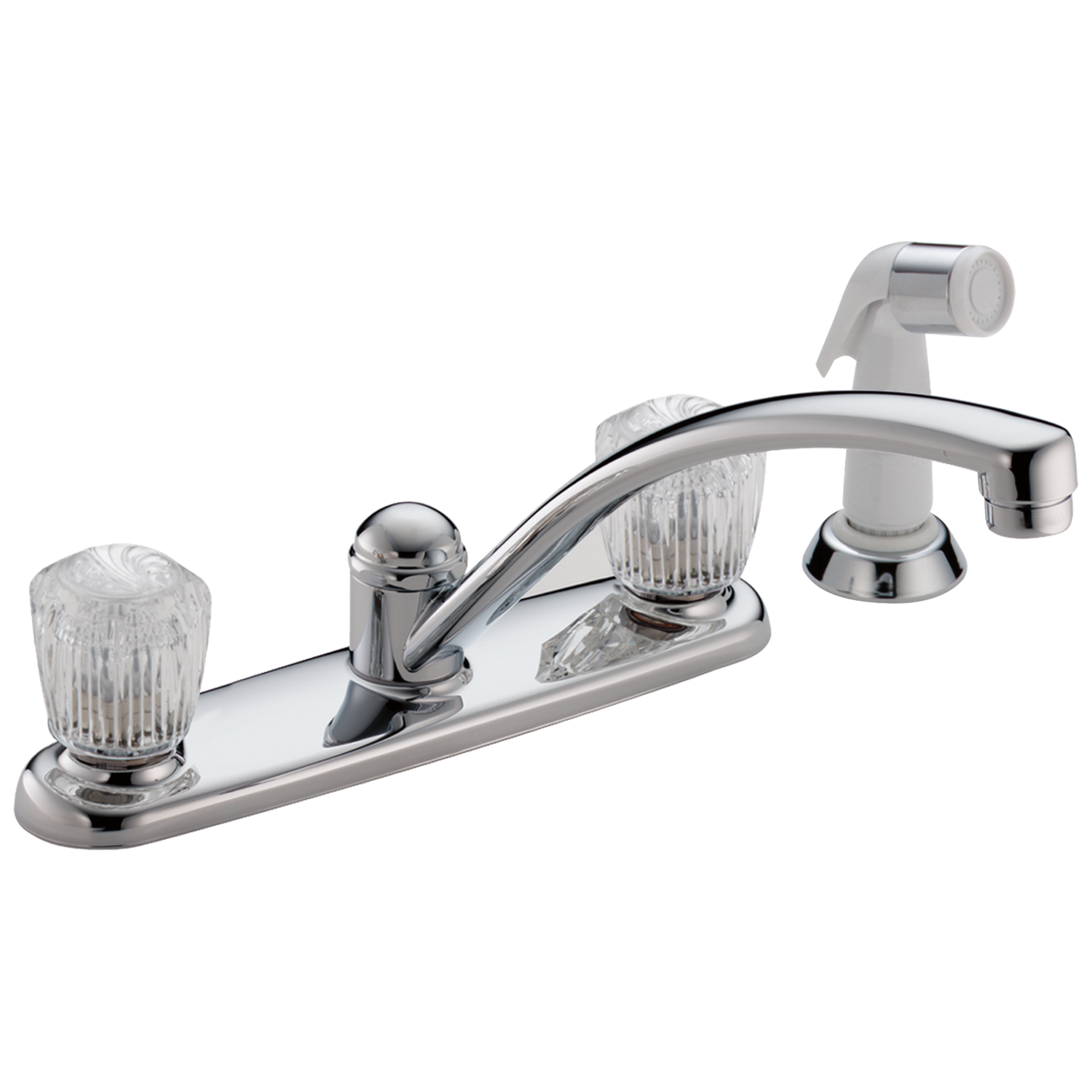 Two Handle Kitchen Faucet with Spray in Chrome 2402LF