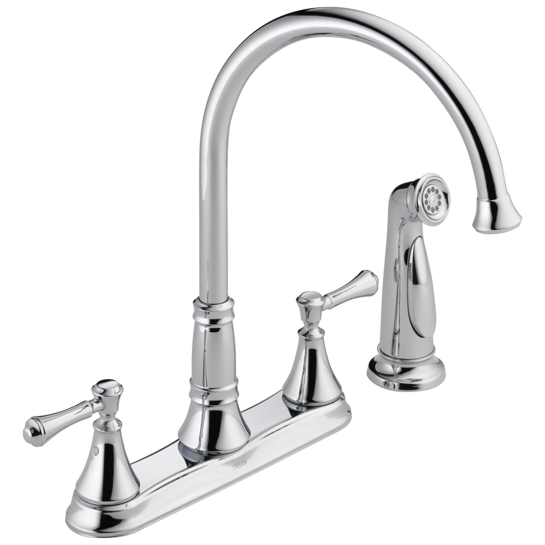 Two Handle Kitchen Faucet with Spray in Chrome 2497LF