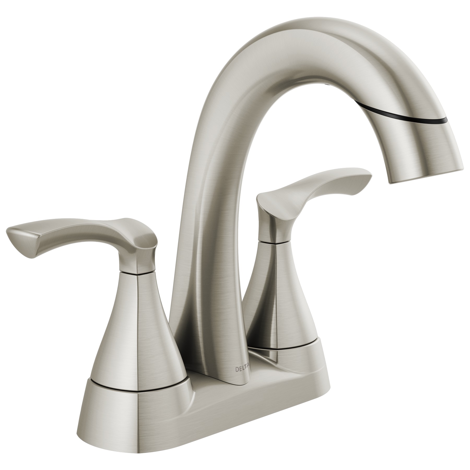 Two Handle Centerset Pull-Down Bathroom Faucet in Spotshield Brushed Nickel — image 1