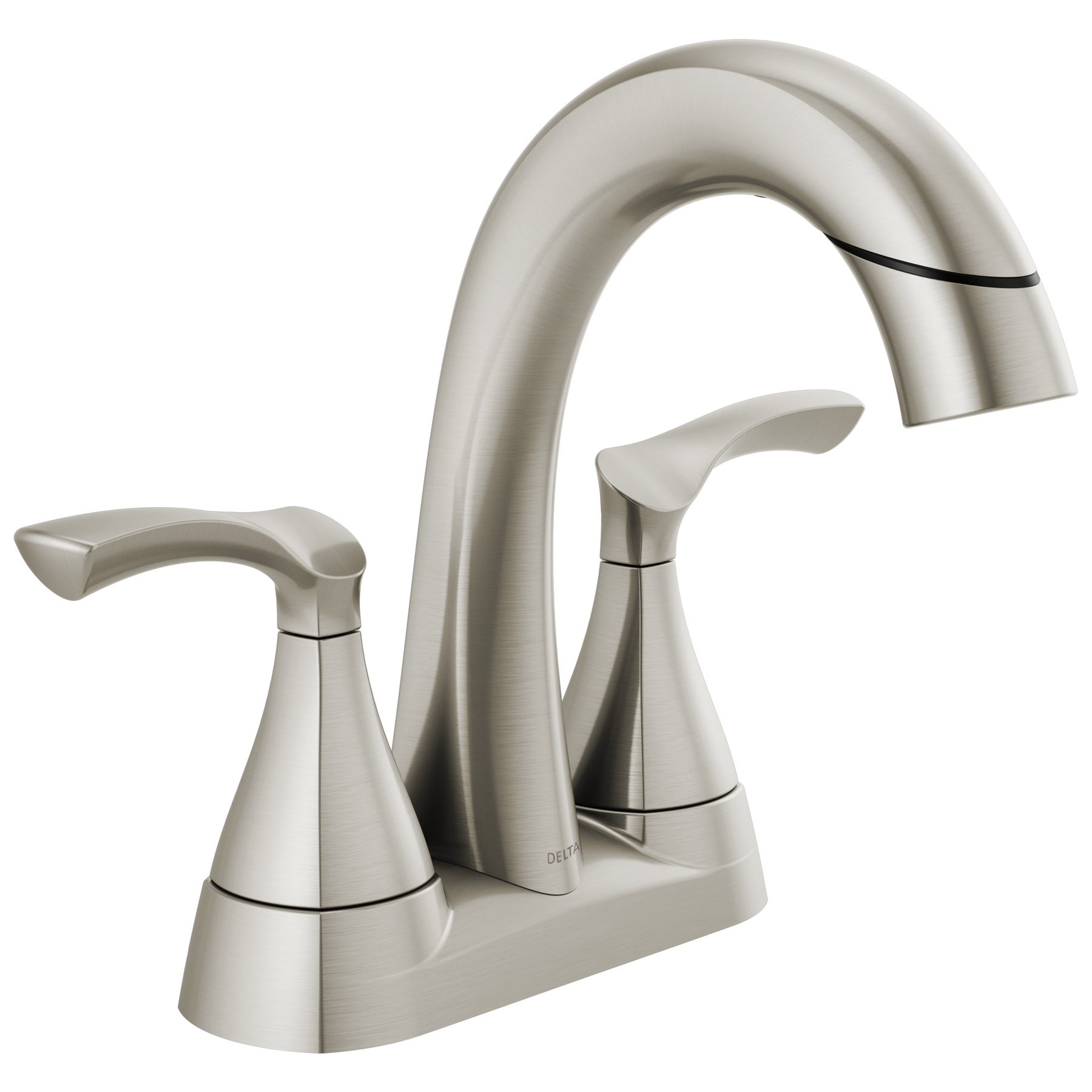 Two Handle Centerset Pull-Down Bathroom Faucet in Spotshield Brushed Nickel — image 1