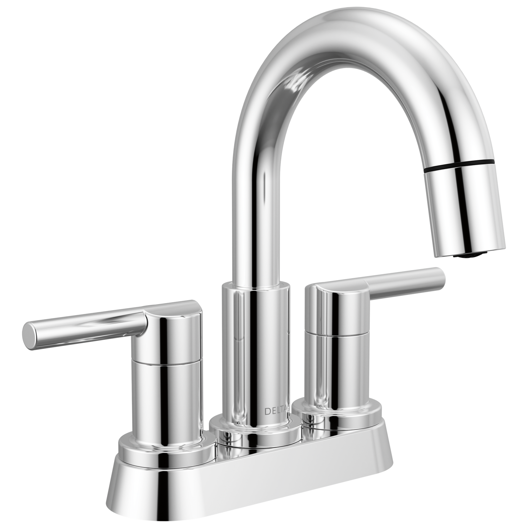 Two Handle Centerset Pull-Down Bathroom Faucet in Chrome — image 1