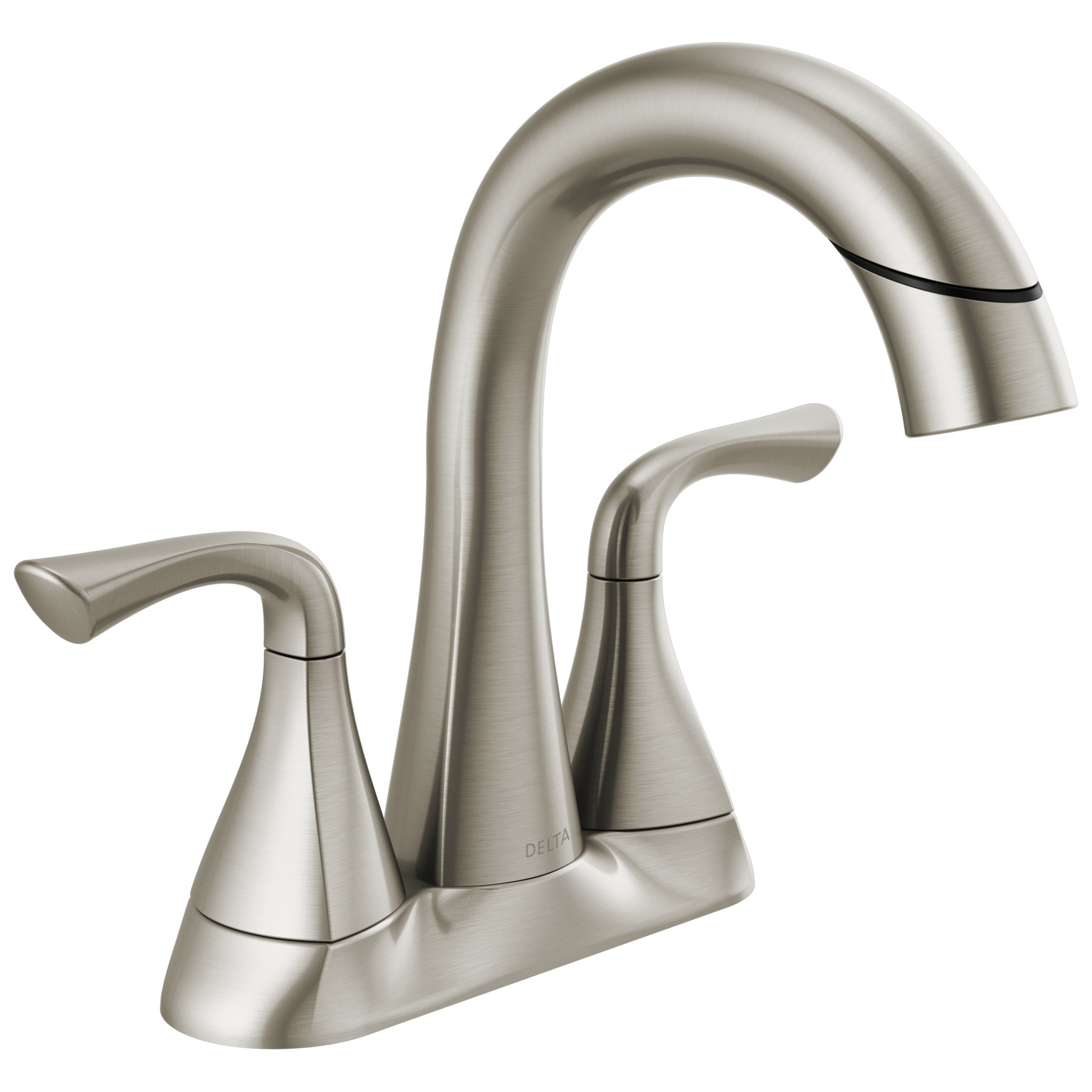 Two Handle Centerset Pull-Down Bathroom Faucet in Spotshield Brushed Nickel