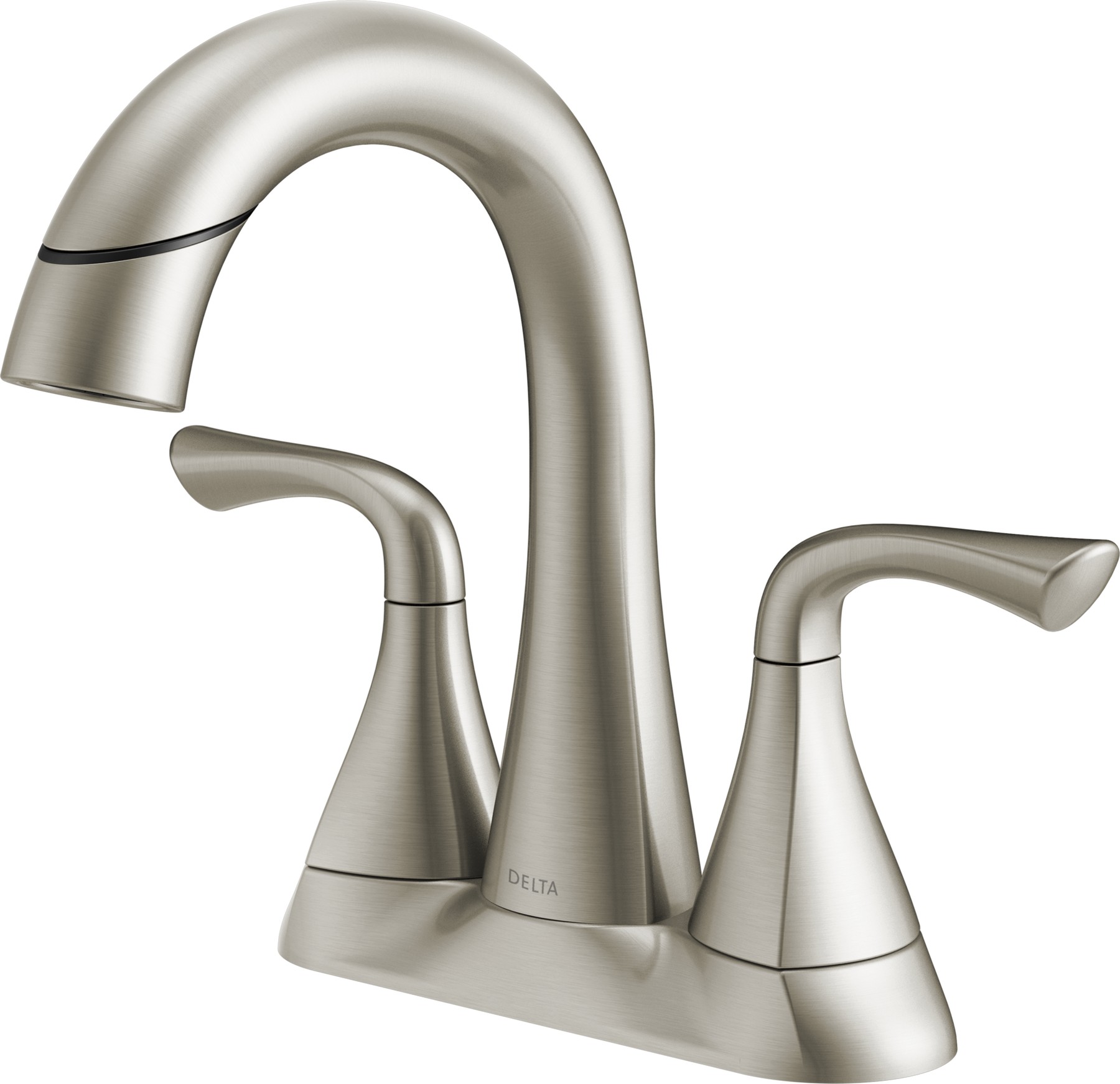 Two Handle Centerset Pull-Down Bathroom Faucet in Spotshield Brushed Nickel — thumbnail 2