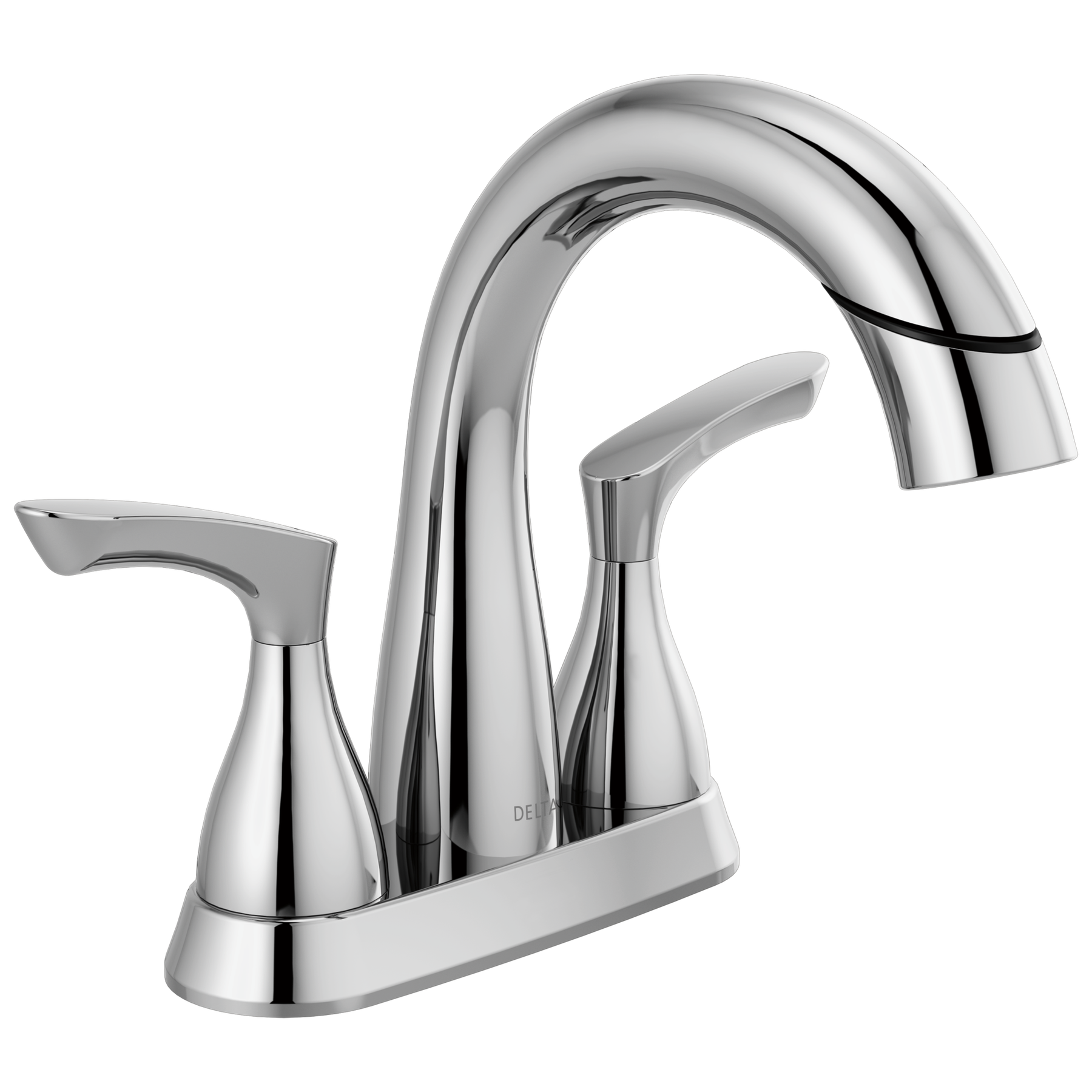 Two Handle Centerset Pull-Down Bathroom Faucet in Chrome — image 1