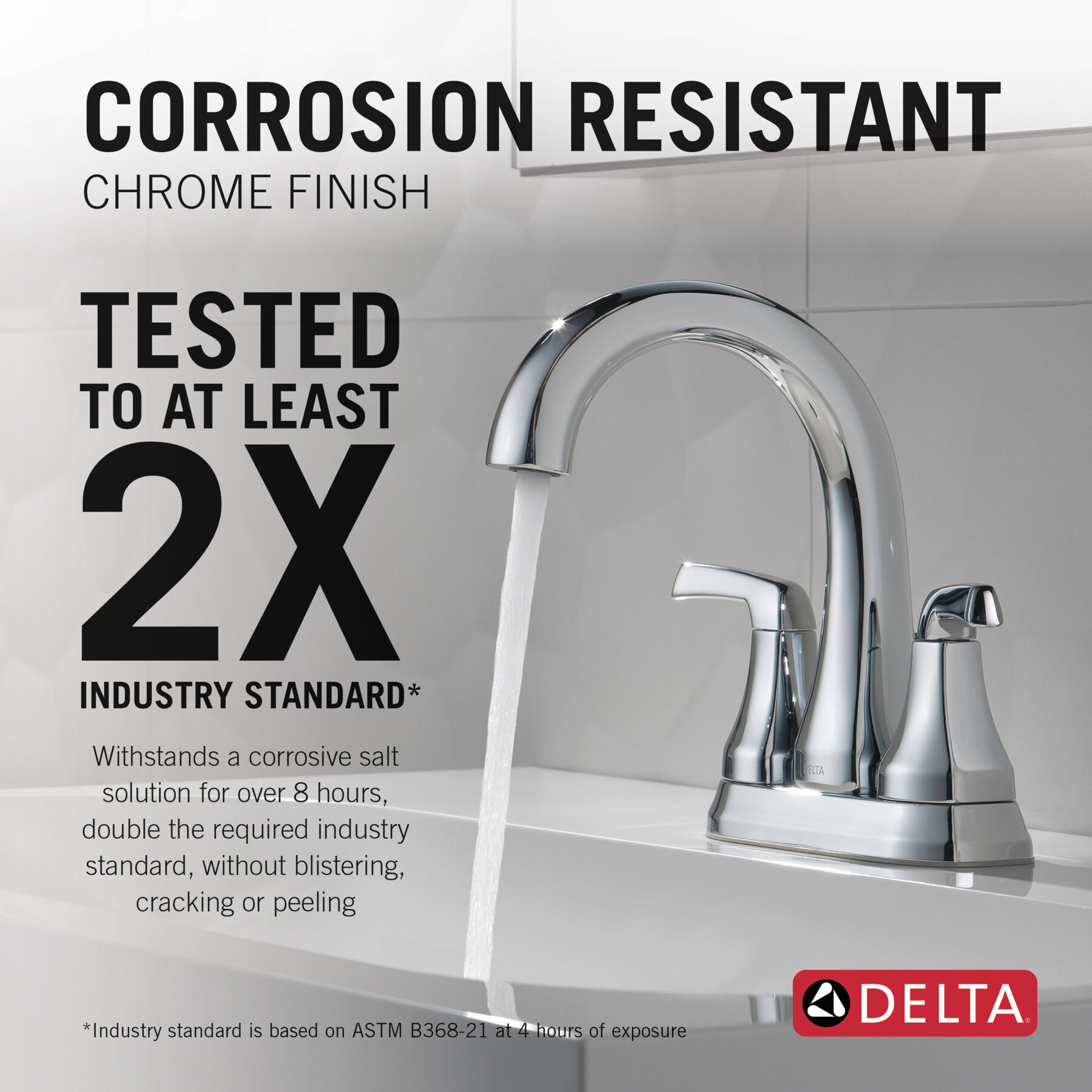 Two Handle Centerset Bathroom Faucet in Chrome 25770LF — thumbnail 3