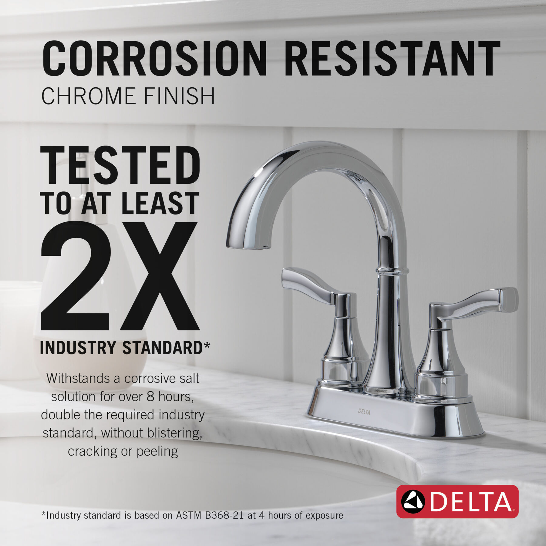 Two Handle Centerset Bathroom Faucet in Chrome 25822LF — image 1