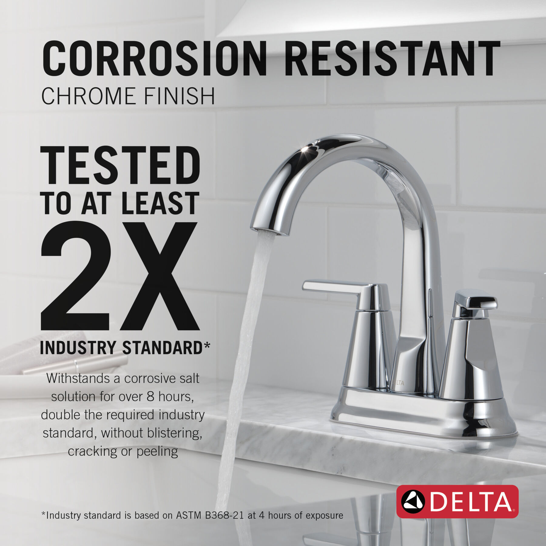 Two Handle Centerset Bathroom Faucet in Chrome 25832LF — thumbnail 3