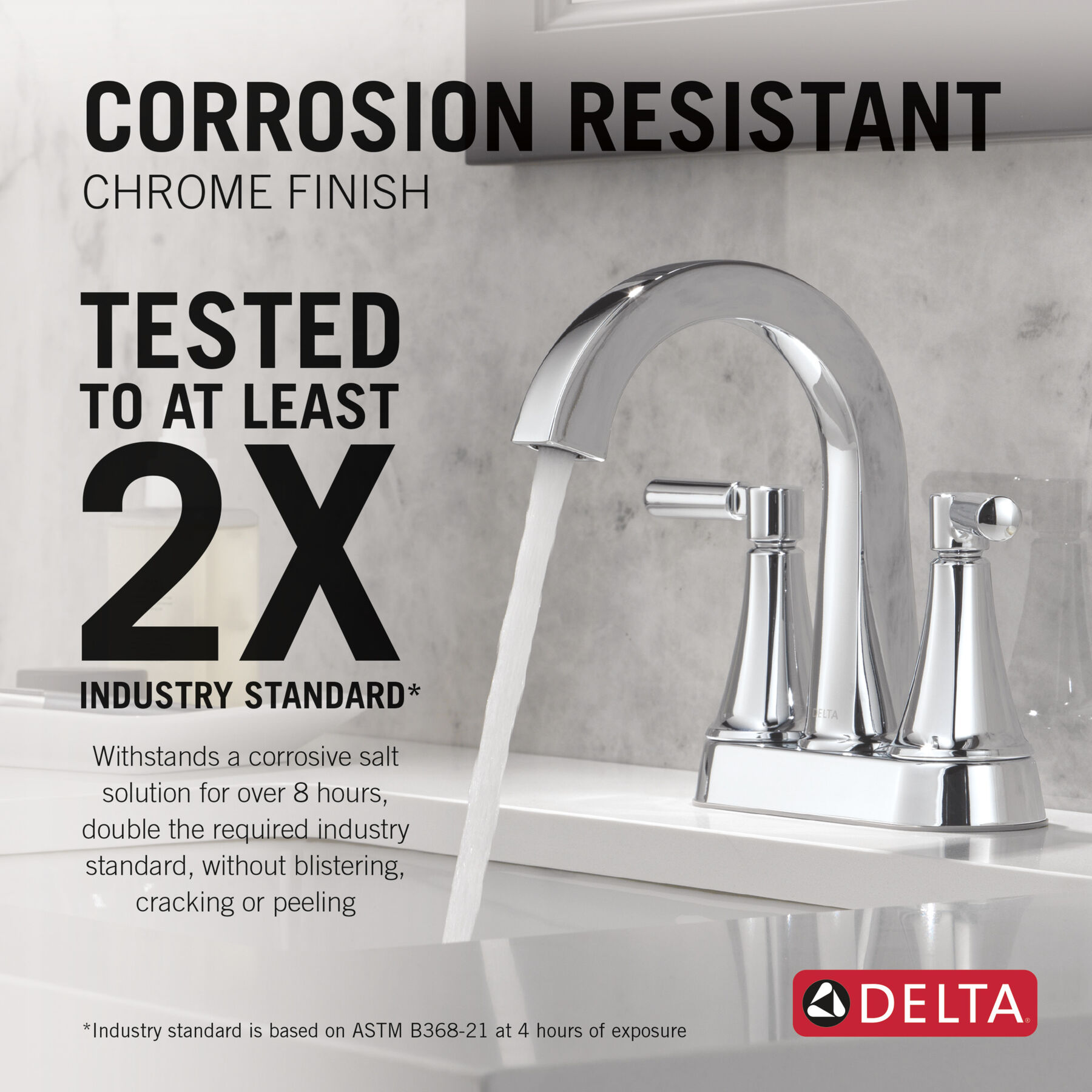 Two Handle Centerset Bathroom Faucet in Chrome 25839LF — thumbnail 3