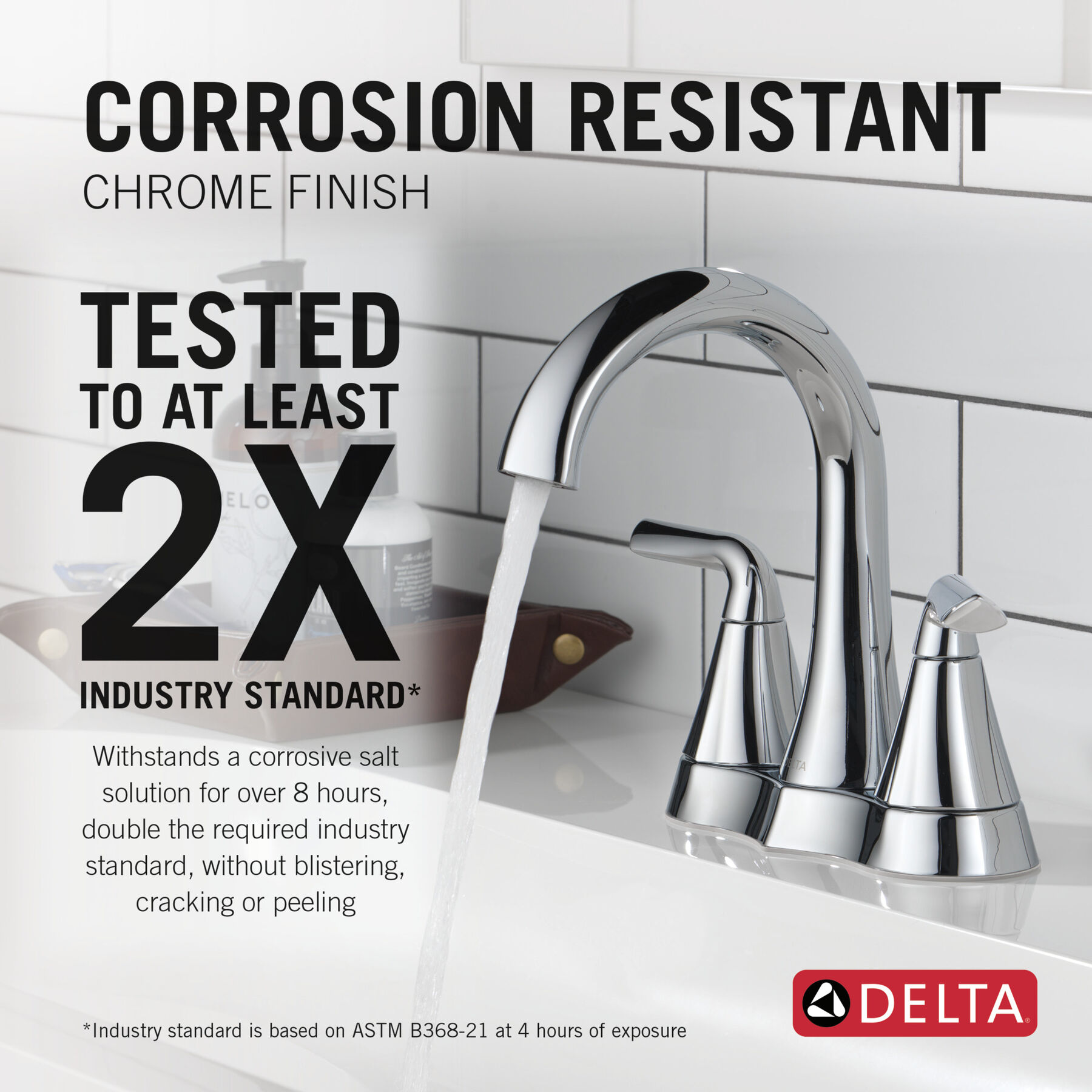 Two Handle Centerset Bathroom Faucet in Chrome 25847LF — thumbnail 2