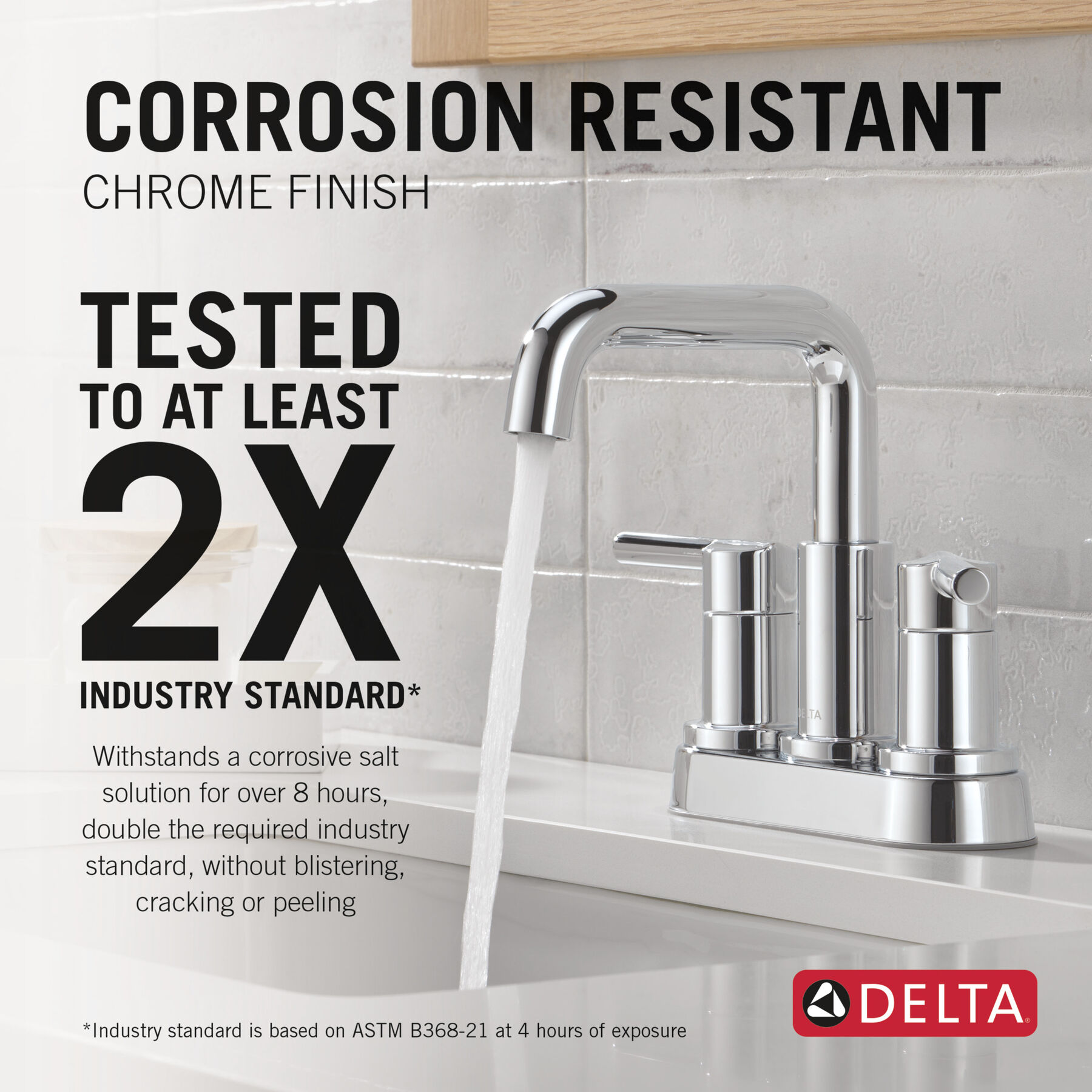 Two Handle Centerset Bathroom Faucet in Chrome 25849LF