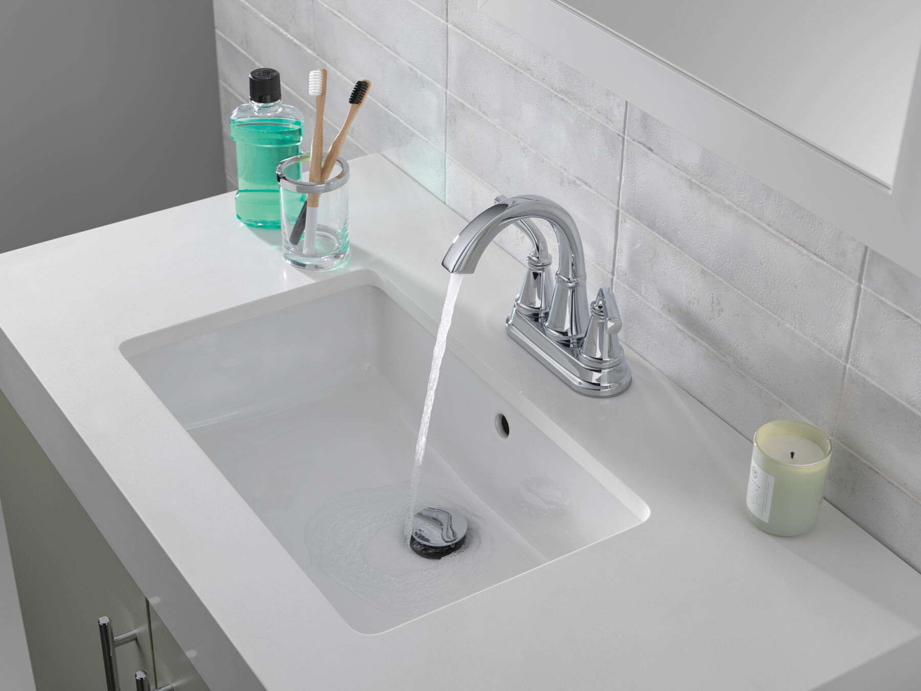Two Handle Centerset Bath Faucet in Chrome 25864LF — thumbnail 3