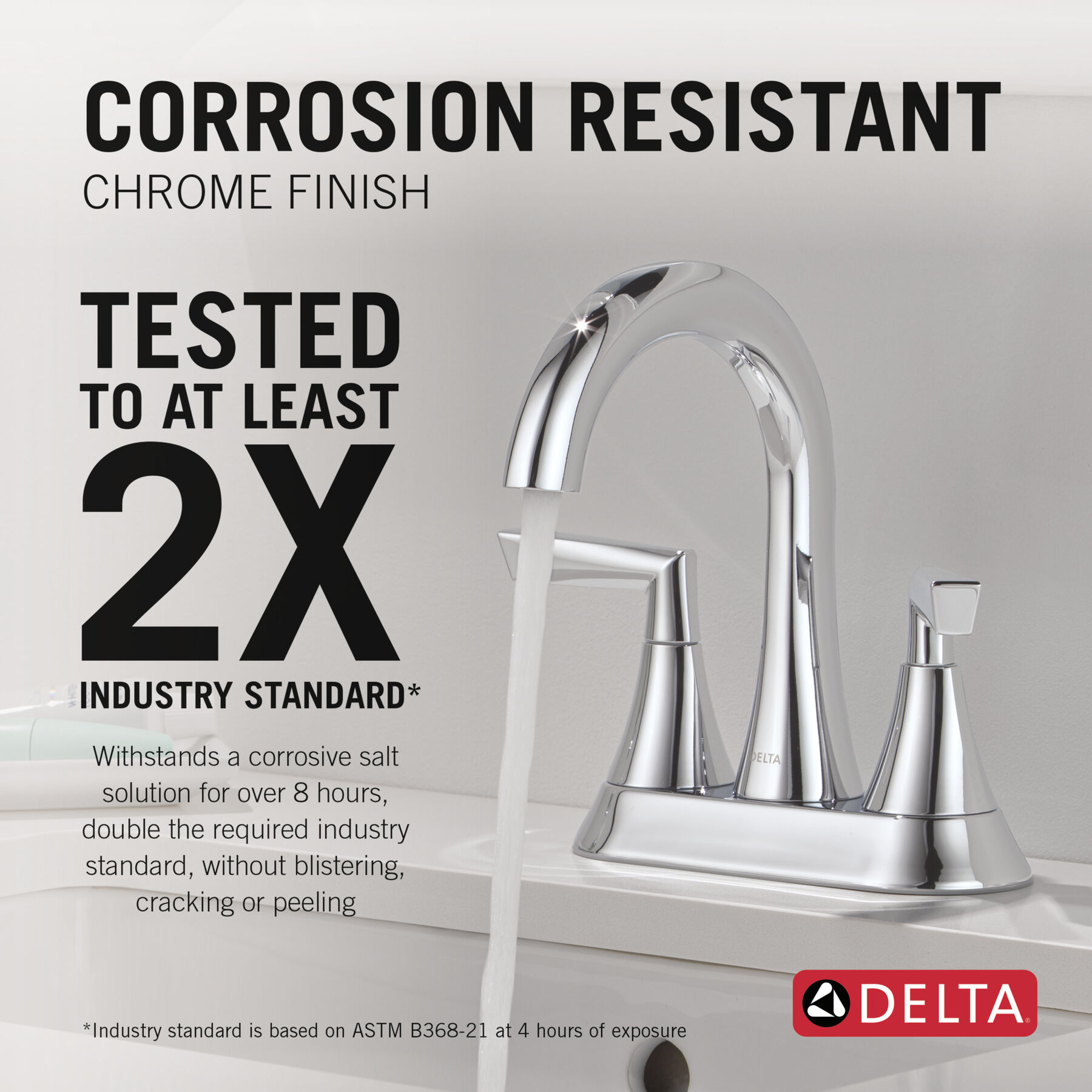 Two Handle Centerset Bathroom Faucet in Chrome 25874LF — thumbnail 3