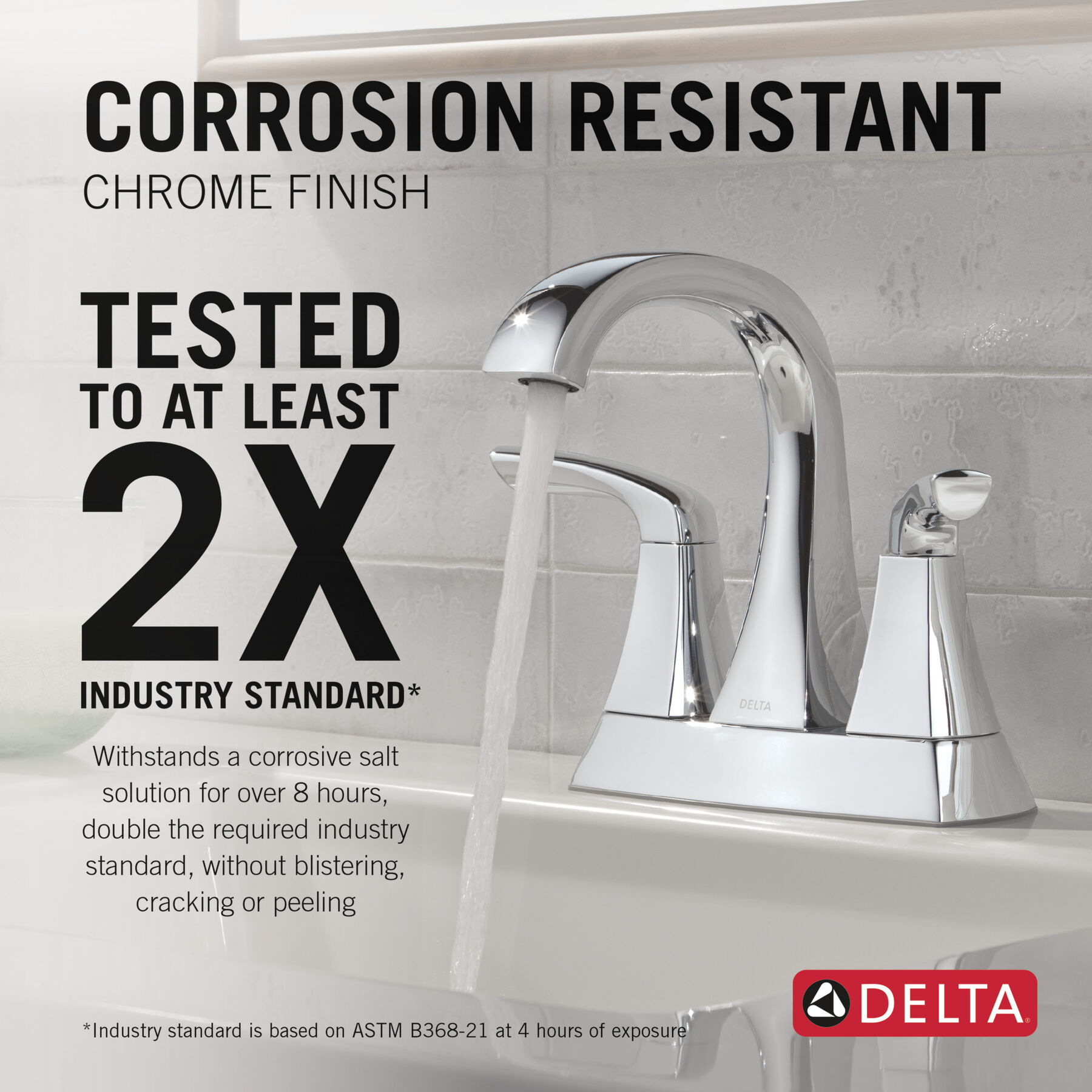 Two Handle Centerset Bathroom Faucet in Chrome 25895LF — thumbnail 3
