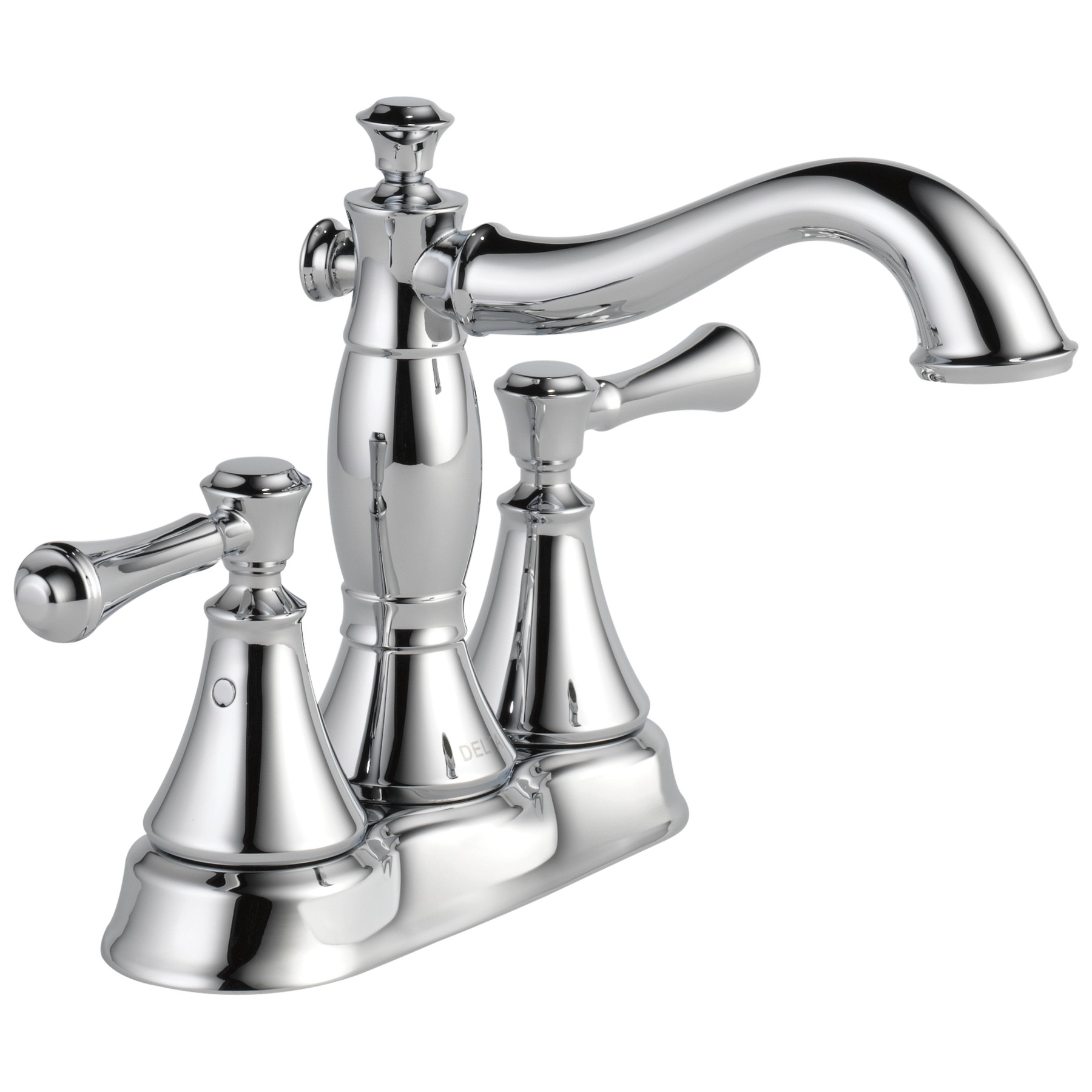 Two Handle Centerset Bathroom Faucet - Metal Pop-Up in Chrome