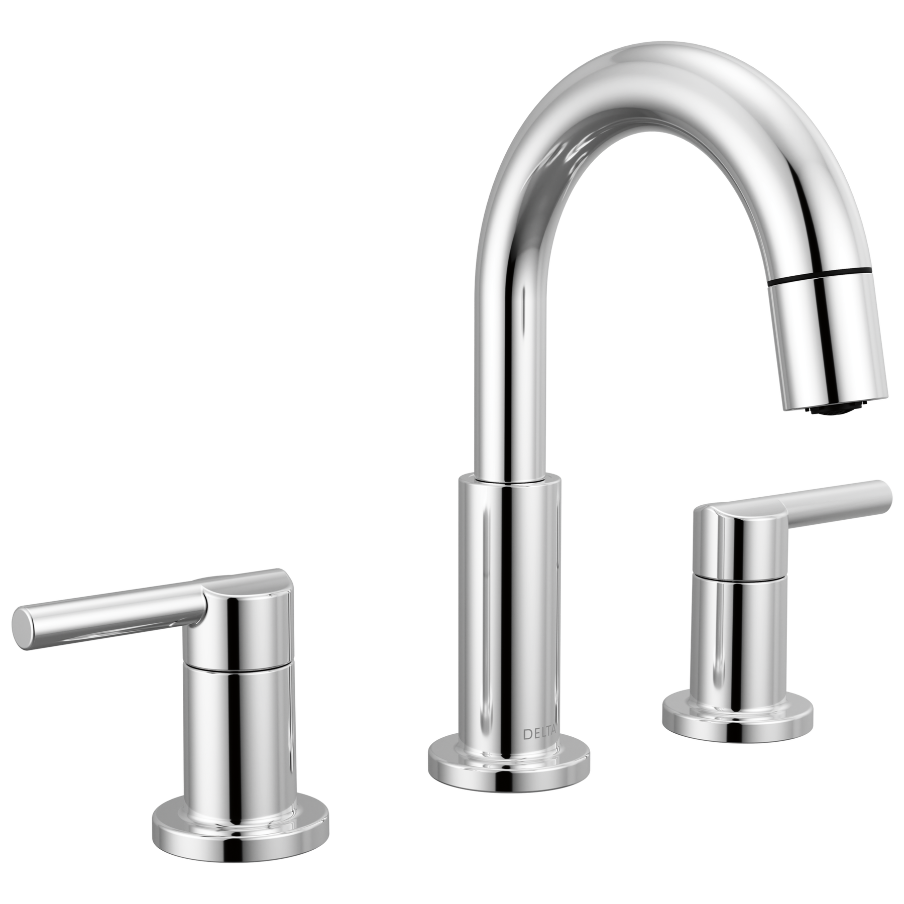 Two Handle Widespread Pull-Down Bathroom Faucet in Chrome — image 1